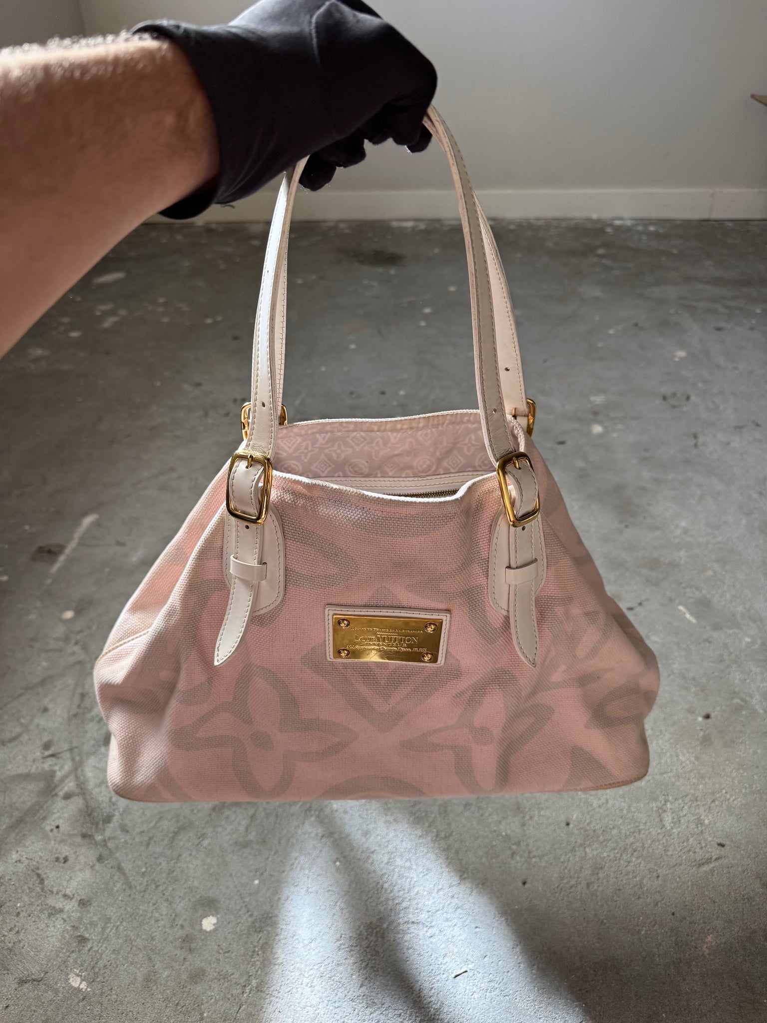 Louis Vuitton Beige Tahitienne Cabas PM HandBag Pink