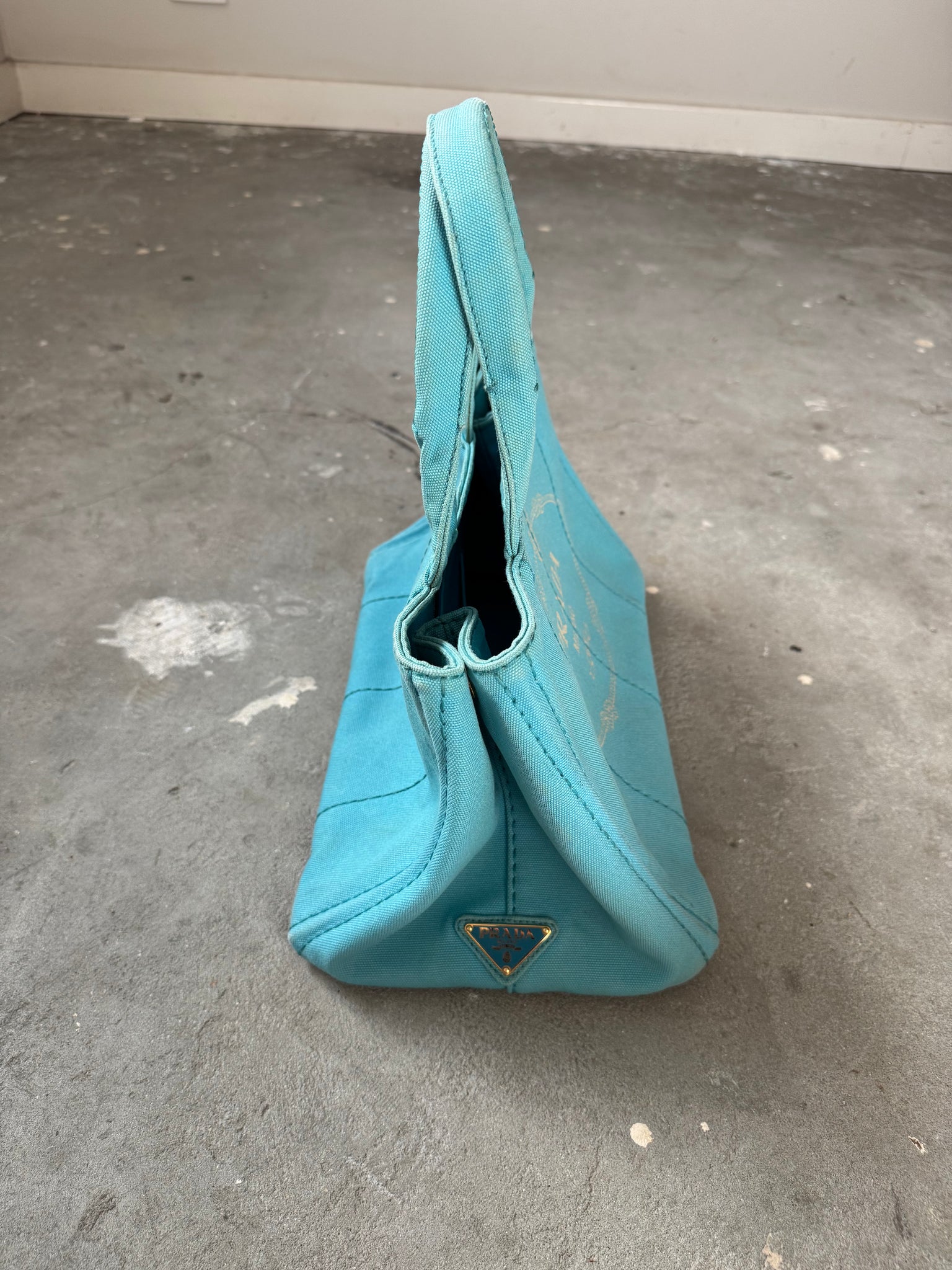 Prada Canapa Tote Bag Tiffany Blue
