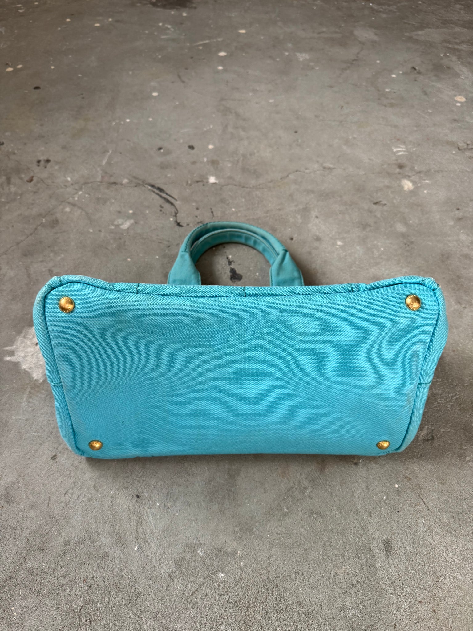 Prada Canapa Tote Bag Tiffany Blue
