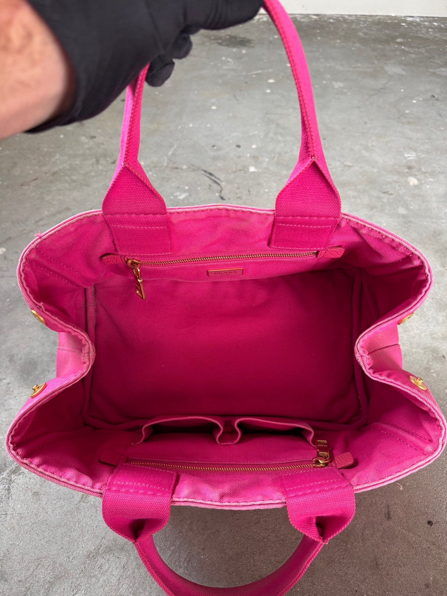 Prada Canapa Large Tote Bag Pink