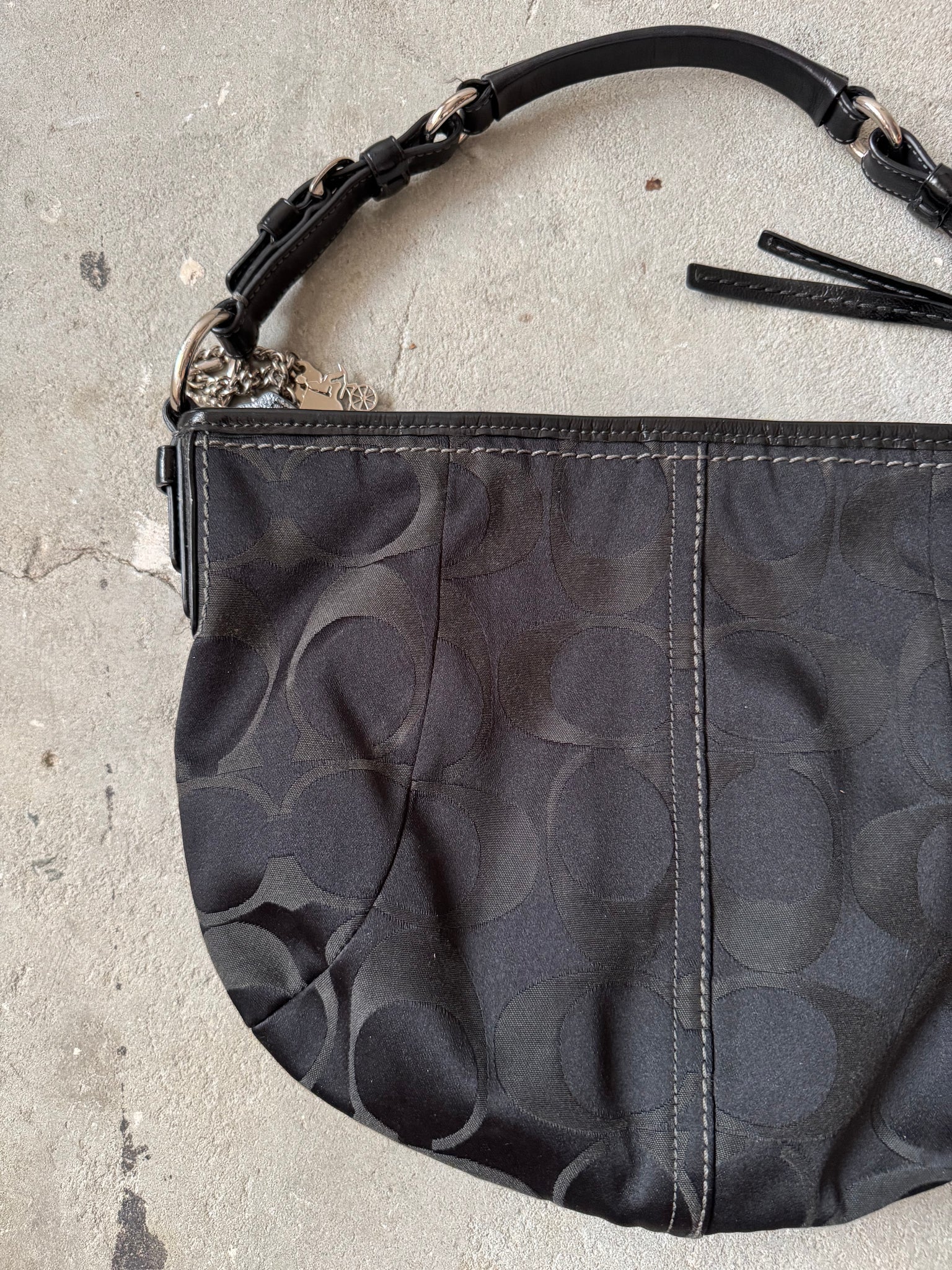 Coach Signature Carley Soho Shoulder Bag Black