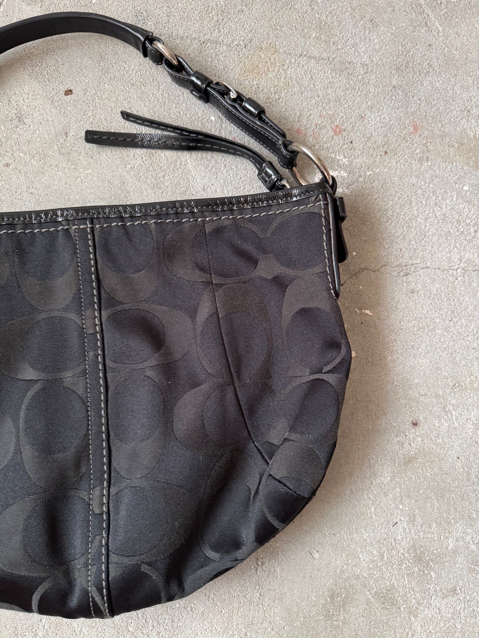 Coach Signature Carley Soho Shoulder Bag Black