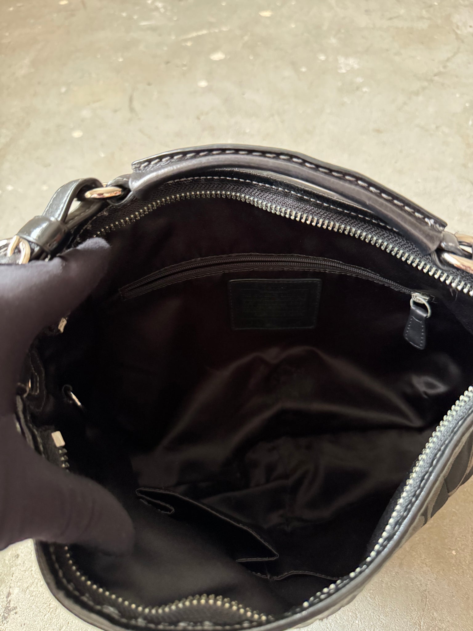 Coach Signature Carley Soho Shoulder Bag Black