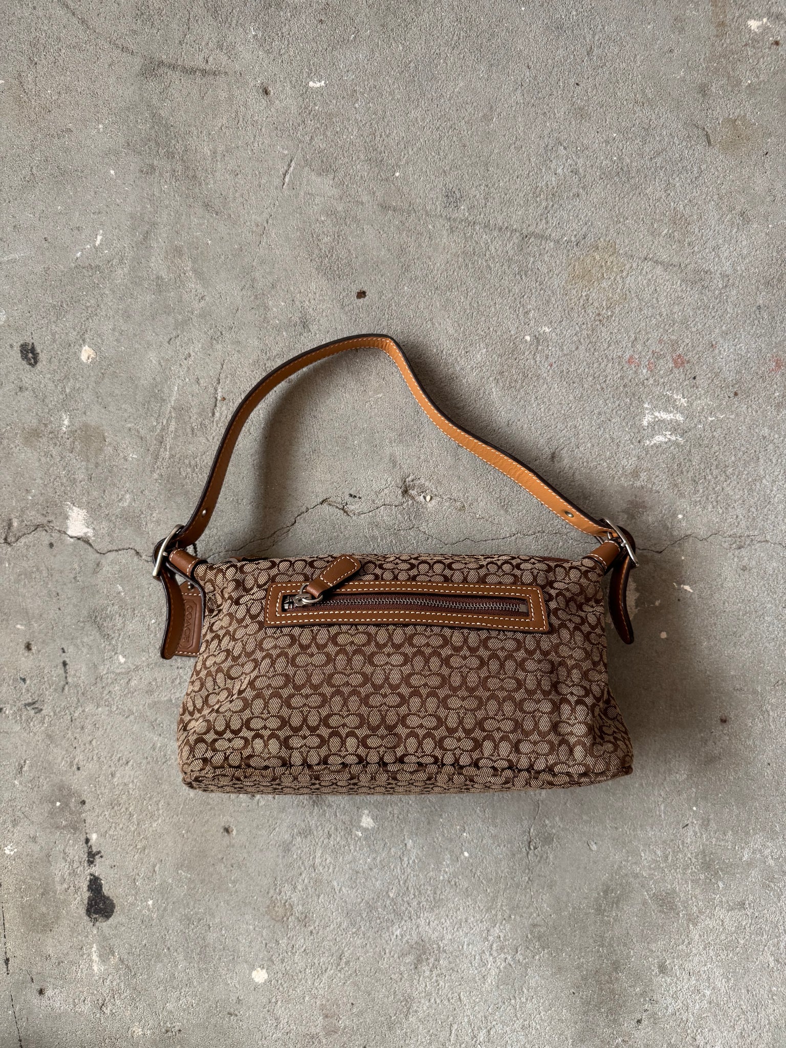 Coach Signature Shoulder Bag Beige/Brown