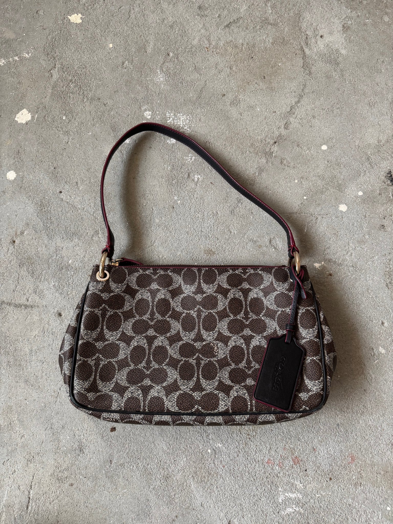 Coach 2Way Signature Charley Canvas Shoulder Bag