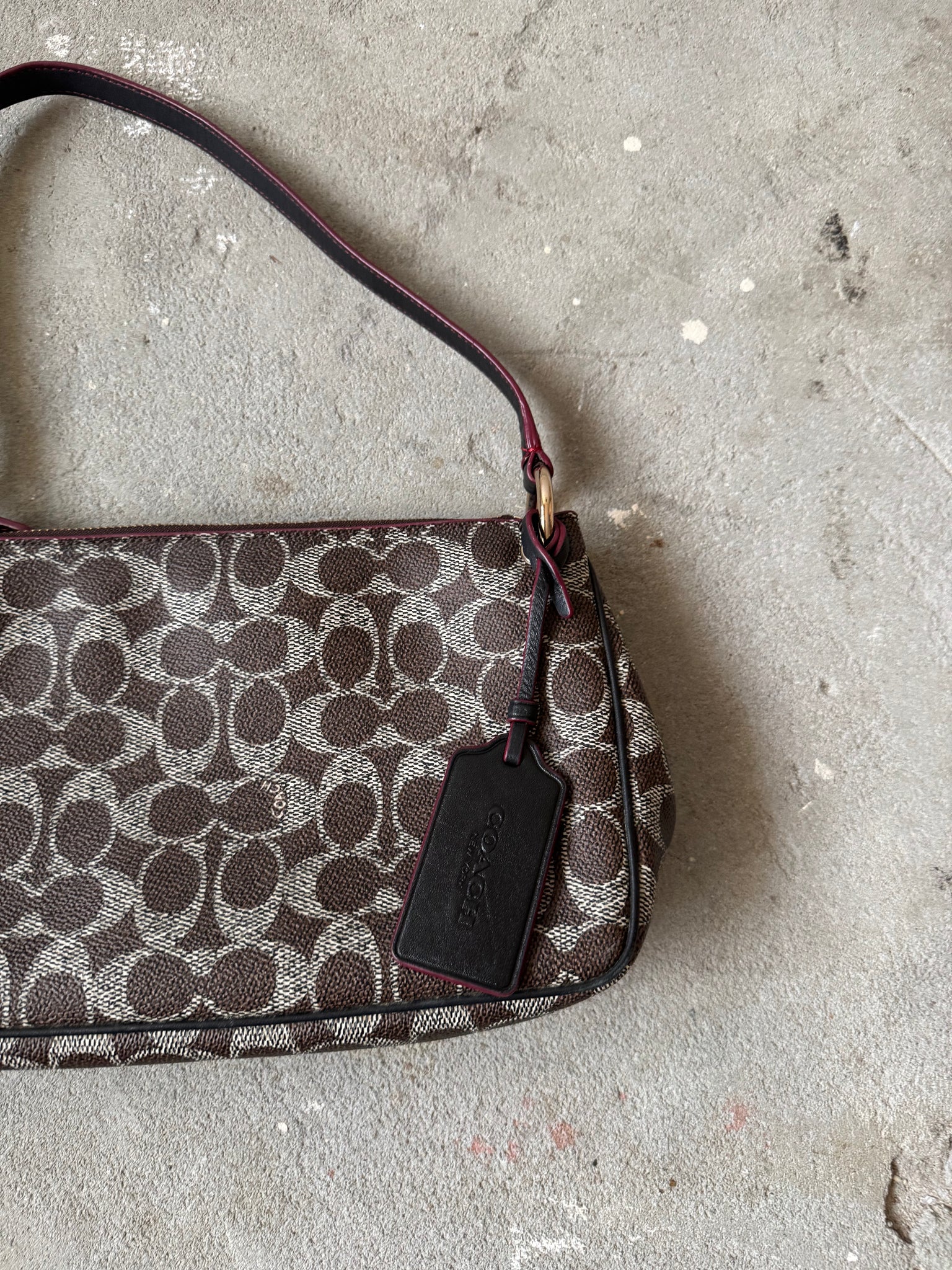 Coach 2Way Signature Charley Canvas Shoulder Bag