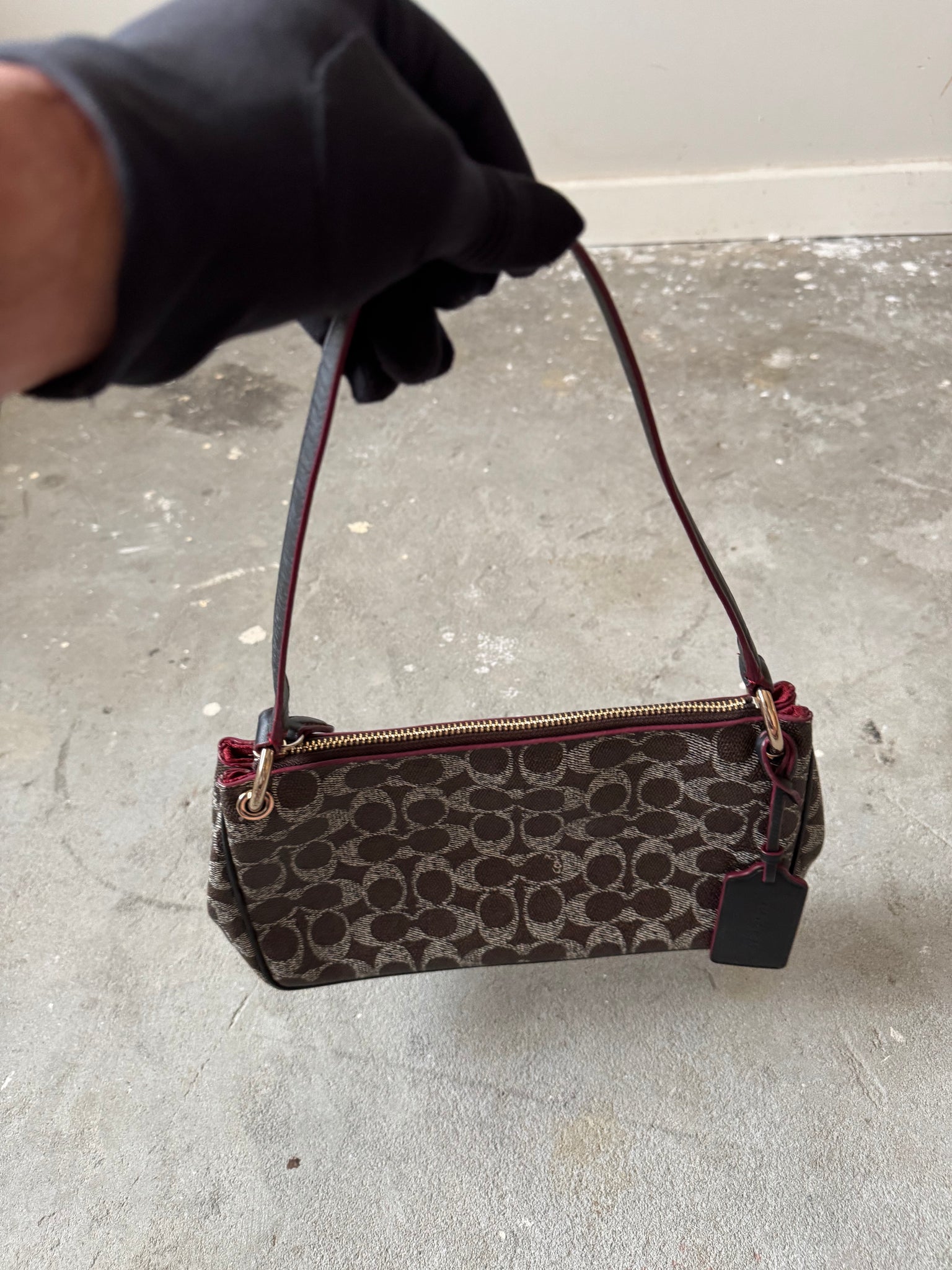 Coach 2Way Signature Charley Canvas Shoulder Bag