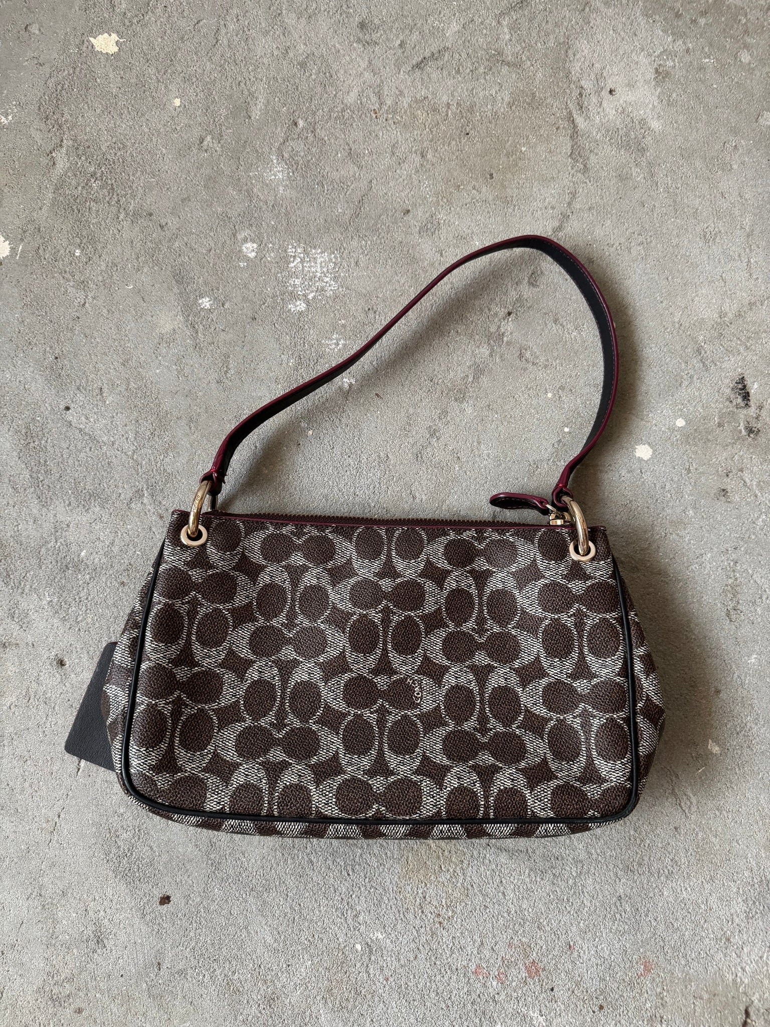 Coach 2Way Signature Charley Canvas Shoulder Bag