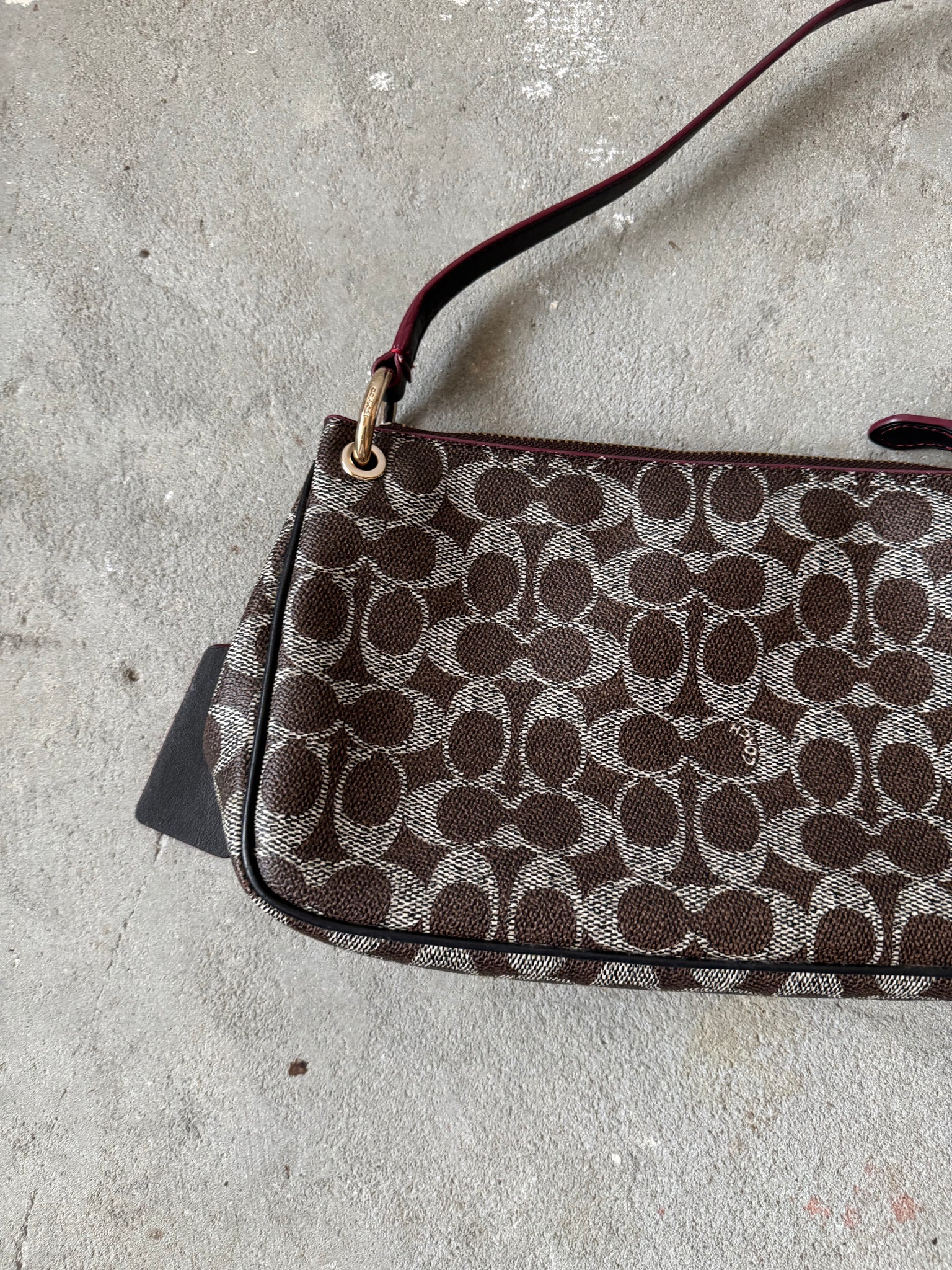 Coach 2Way Signature Charley Canvas Shoulder Bag