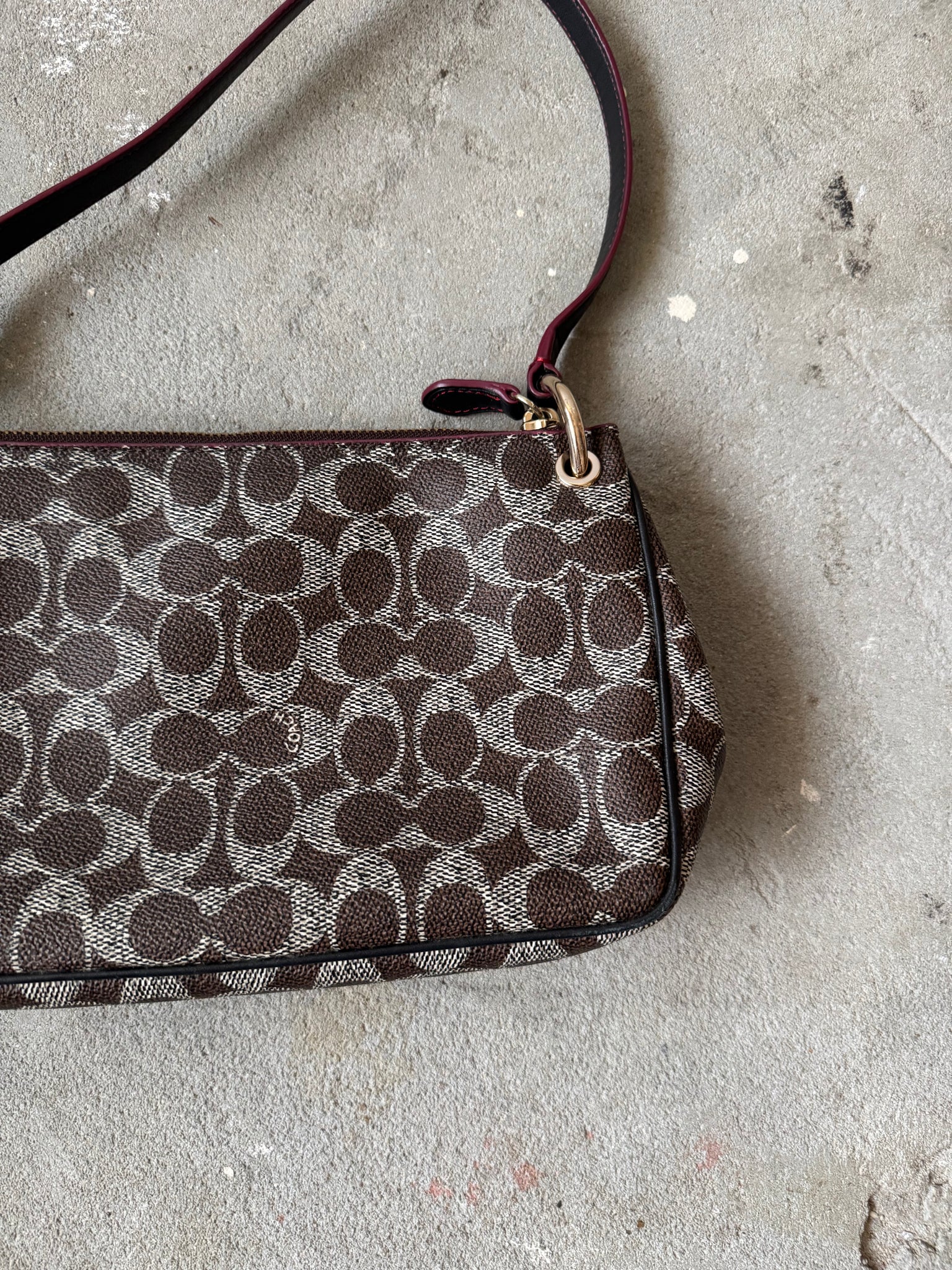 Coach 2Way Signature Charley Canvas Shoulder Bag