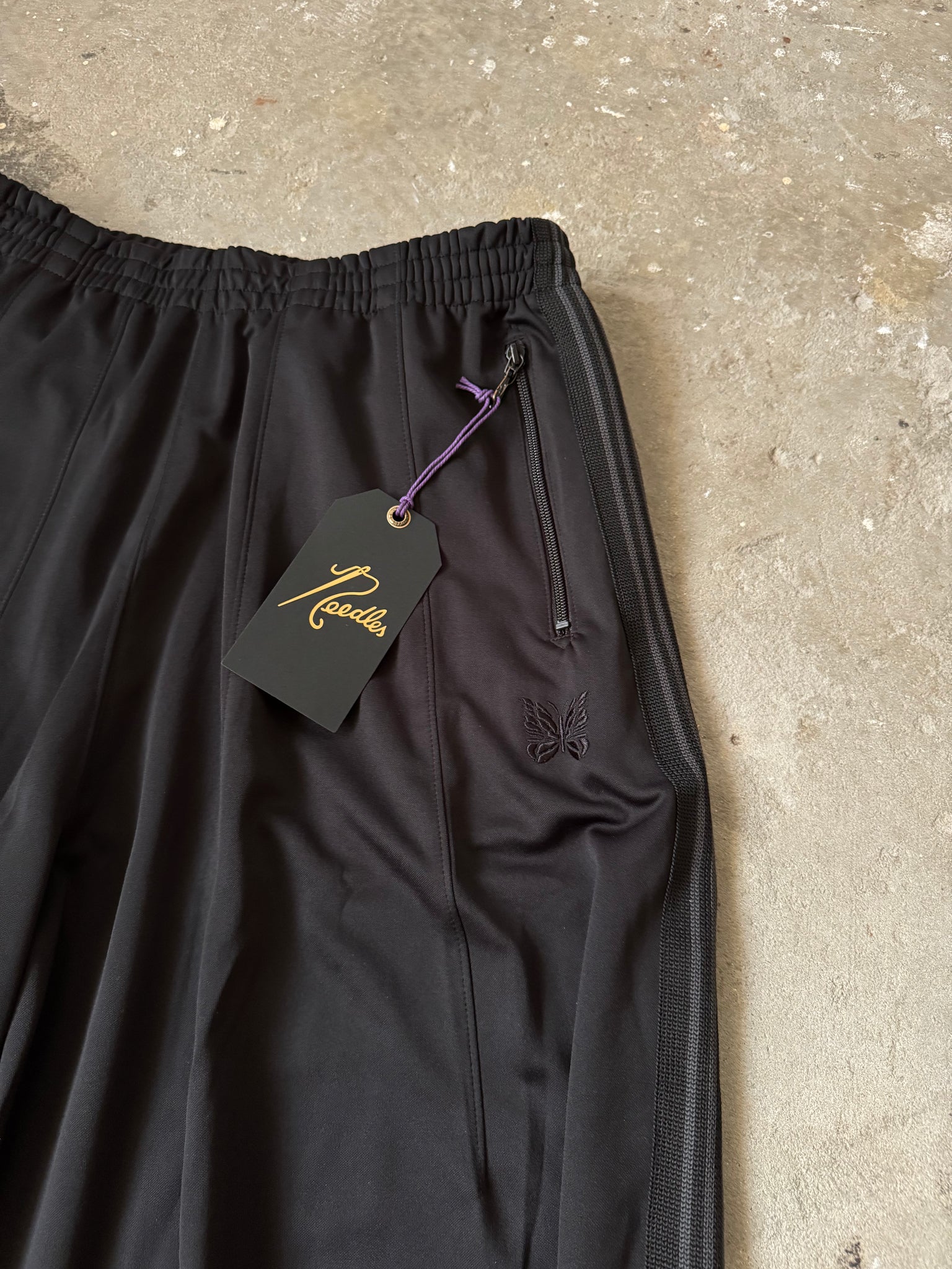 Needles HD Track Pants Poly Smooth Black/Black