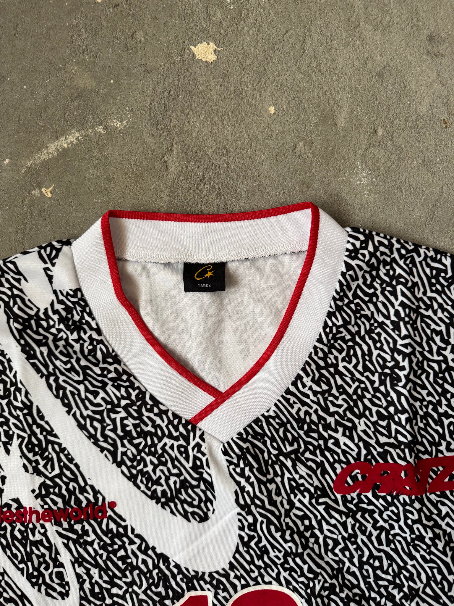 Corteiz Stellations Football Jersey Black (Size L) – Curated by Corteiz Stellations Football Jersey Black (Size L) – Curated by