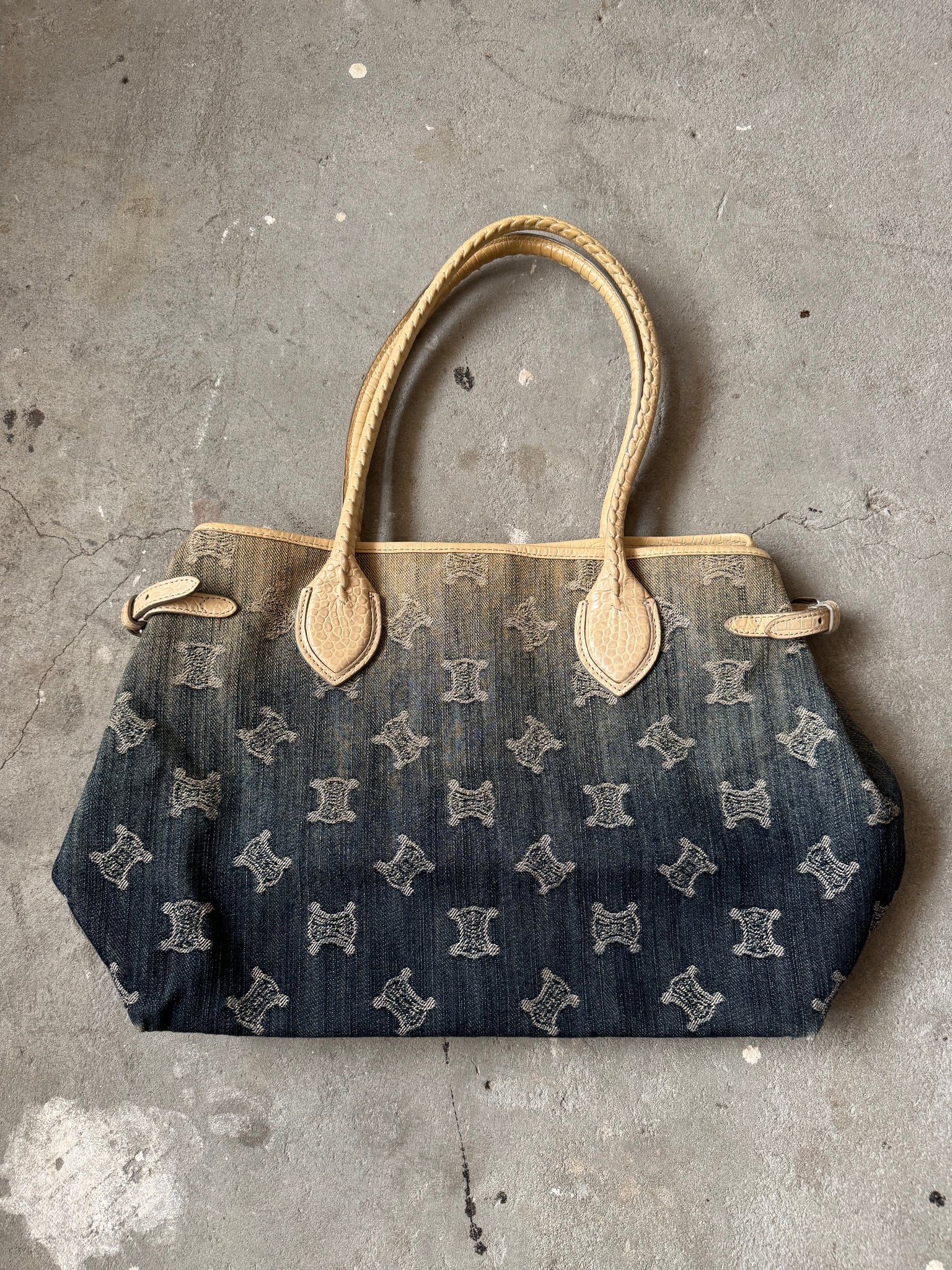 Celine Macadam Gradient Denim Shoulder Bag