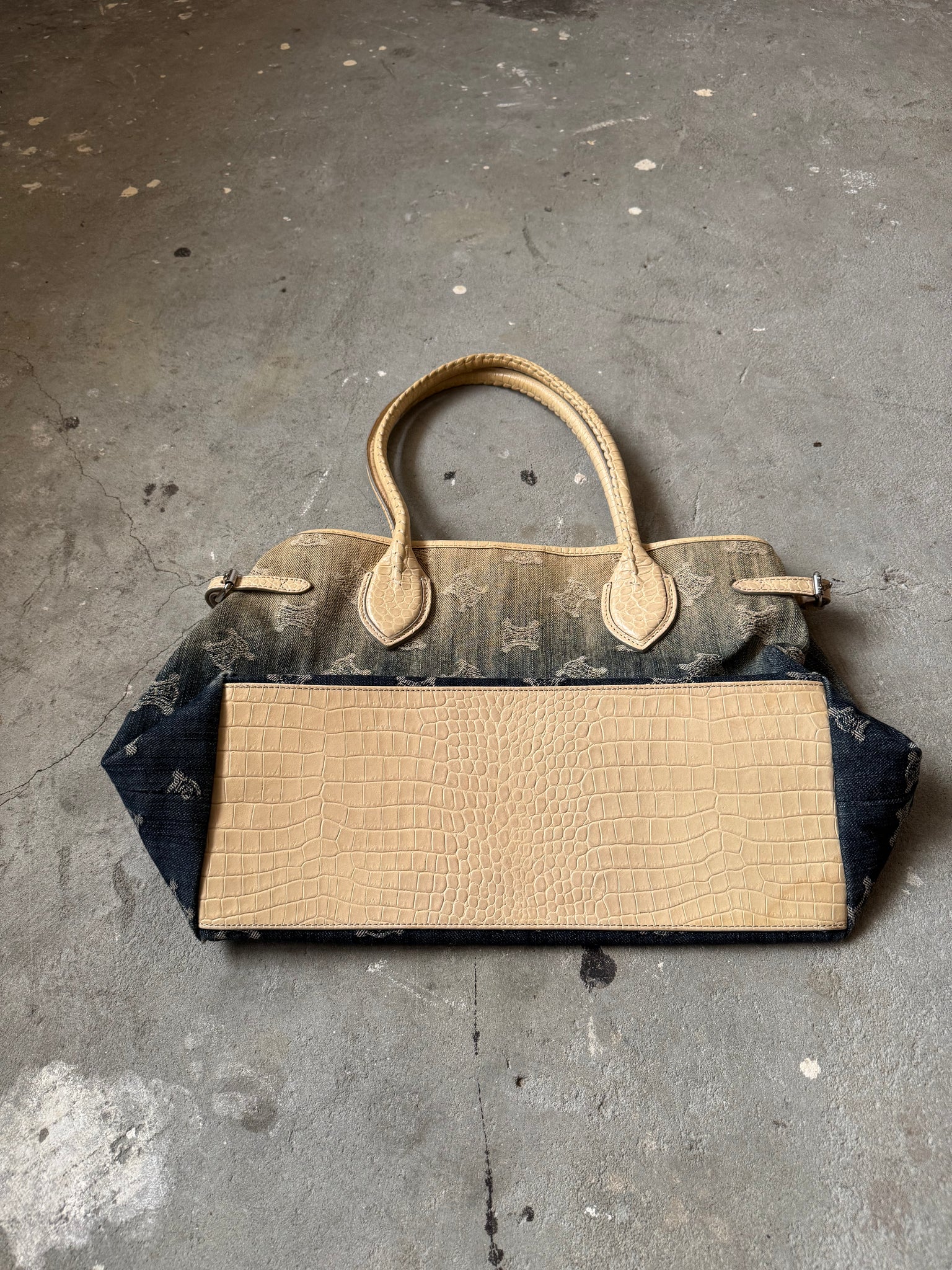 Celine Macadam Gradient Denim Shoulder Bag