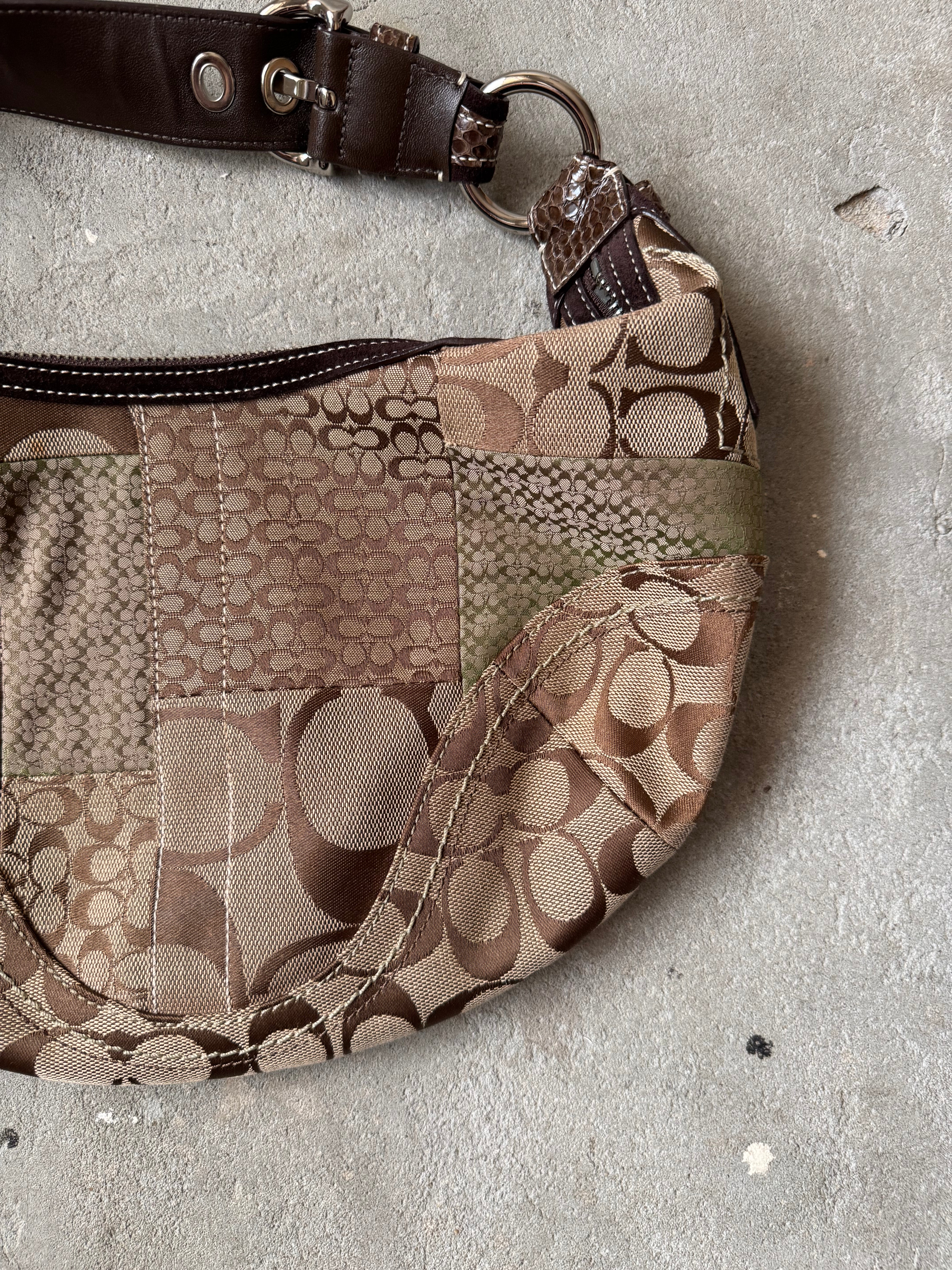 Coach Signature Soho Patchwork Shoulder Bag Beige/Brown – Curated 