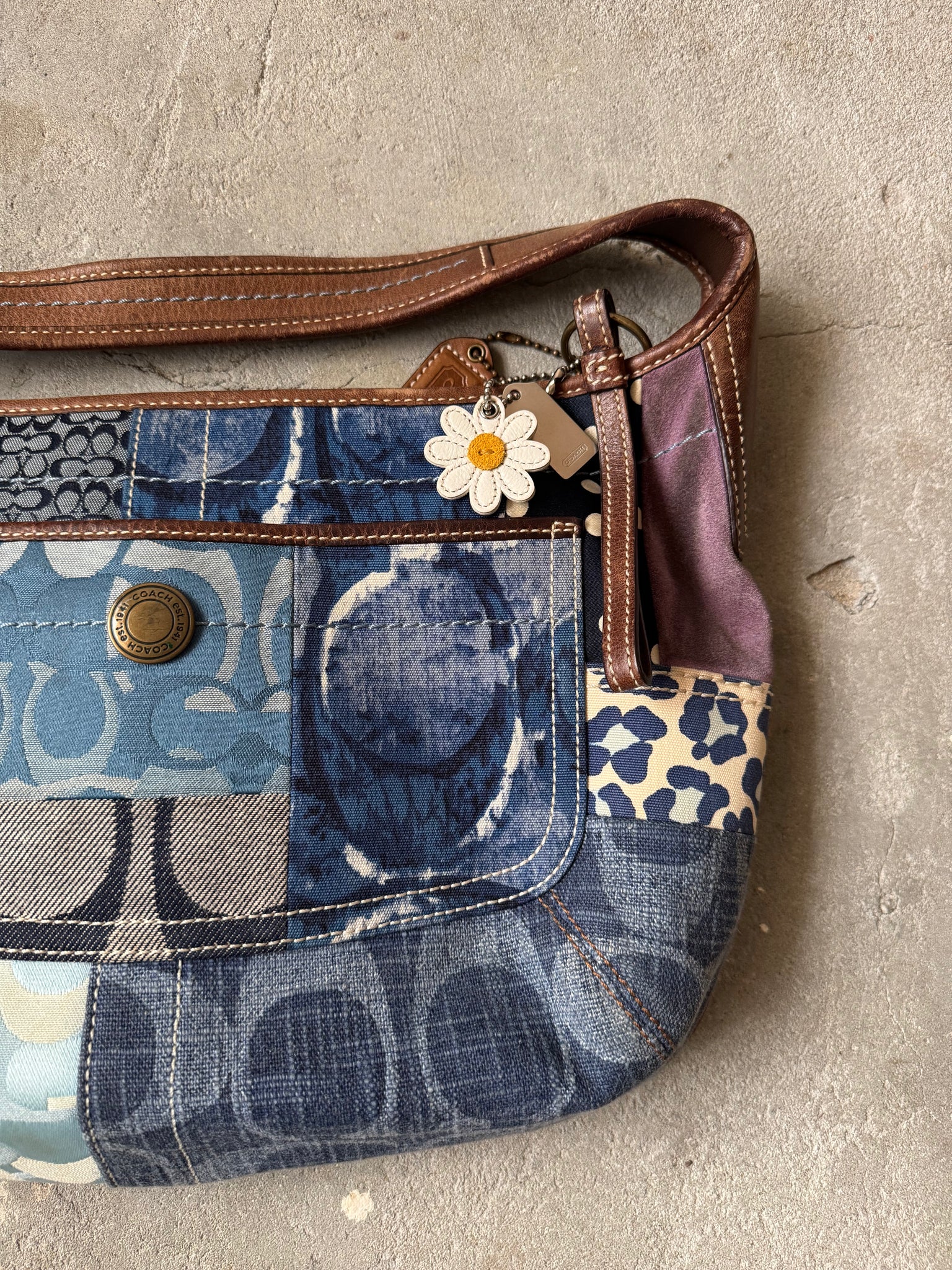 Coach Signature Ergo Hobo Patchwork Shoulder Bag