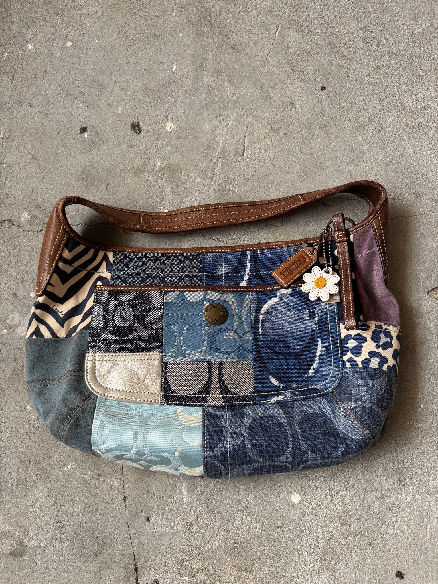 Coach Signature Ergo Hobo Patchwork Shoulder Bag