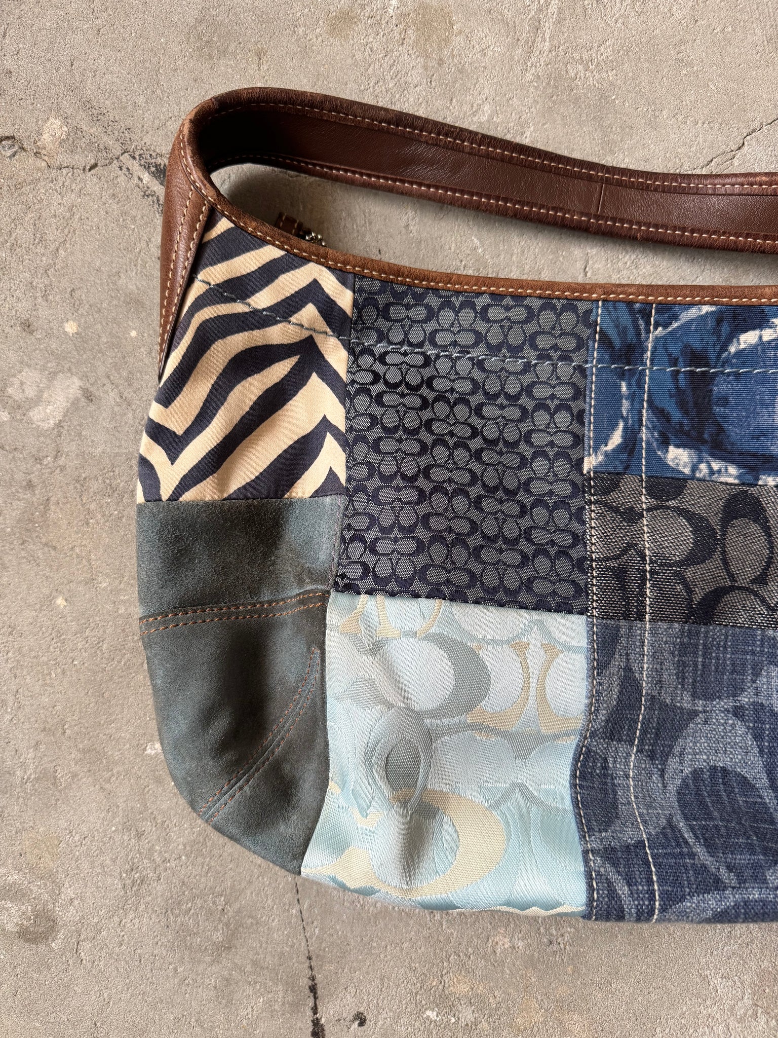 Coach Signature Ergo Hobo Patchwork Shoulder Bag