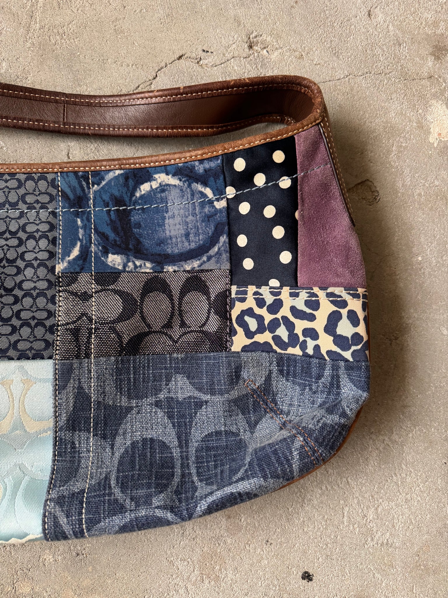 Coach Signature Ergo Hobo Patchwork Shoulder Bag