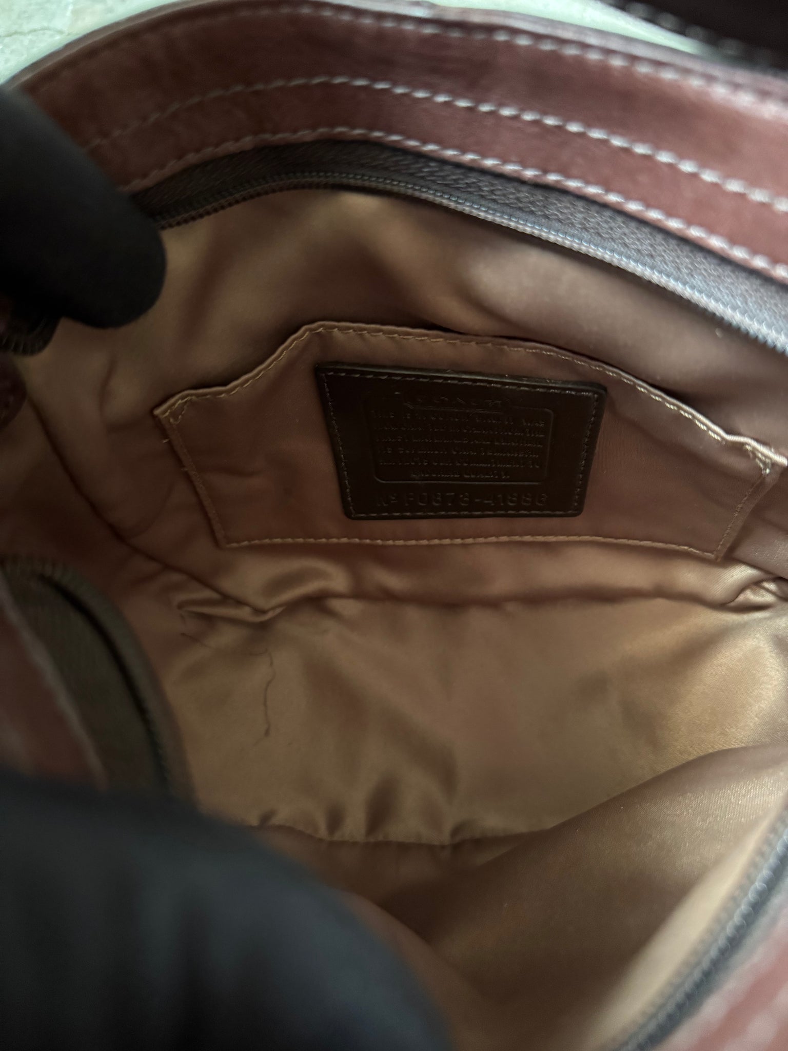 Coach Signature Patchwork Shoulder Bag Brown