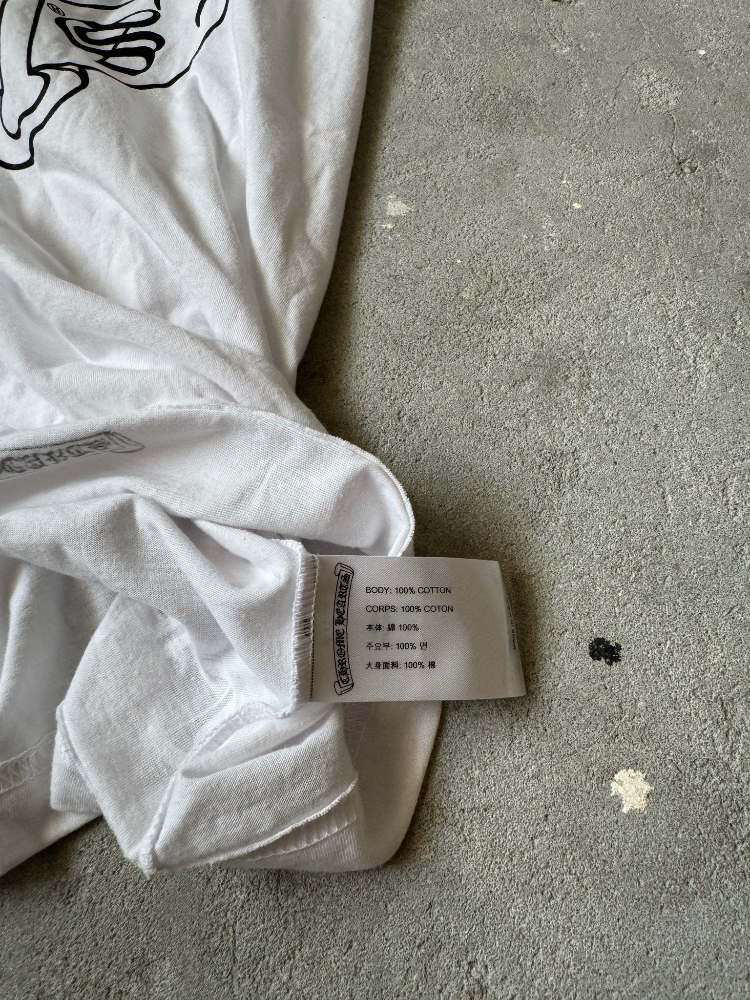 Chrome Hearts Horse Shoe Logo Pocket T-Shirt White (Size L)