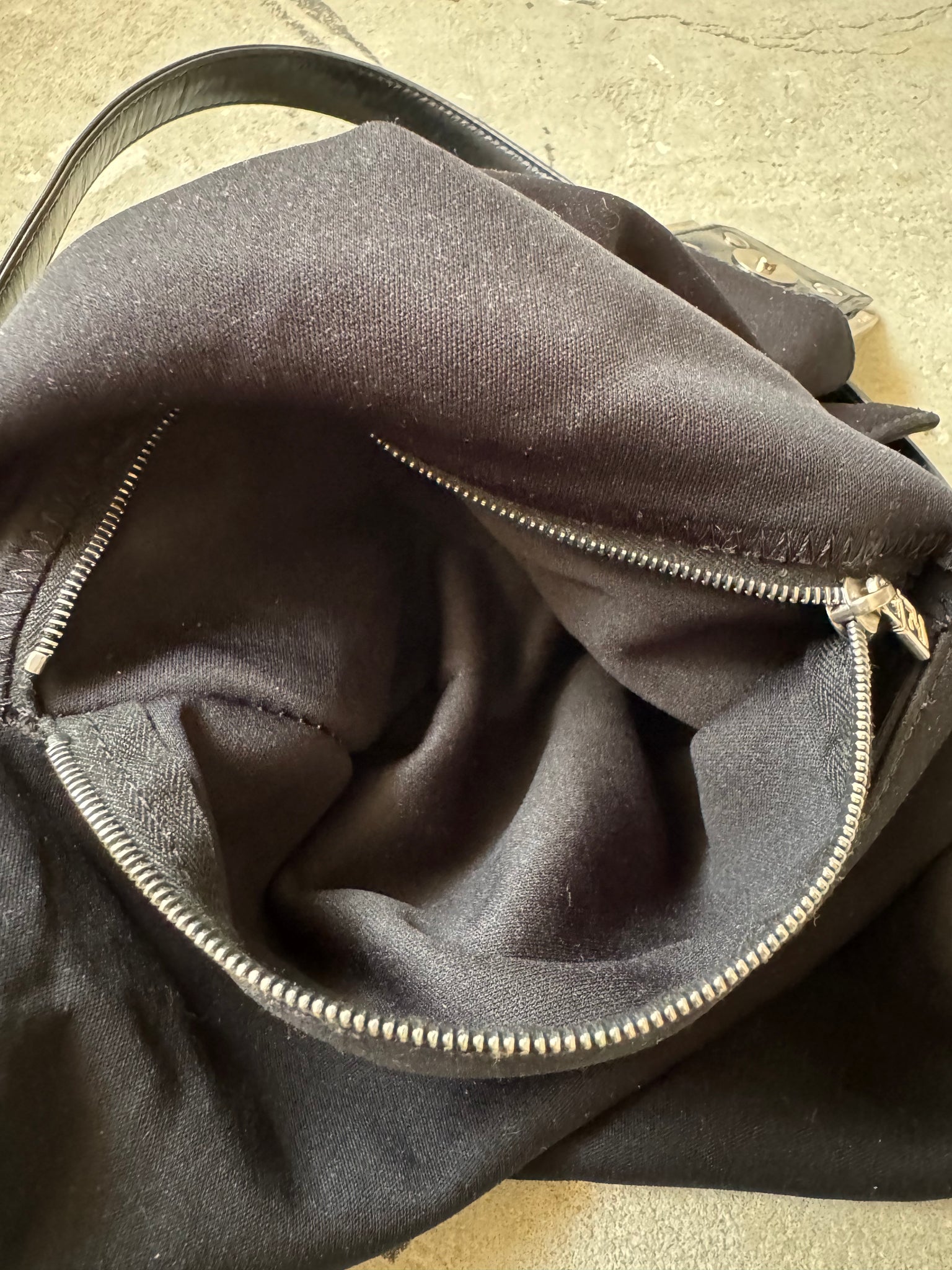 Fendi Mamma Baguette Cloth Shoulder Bag Black