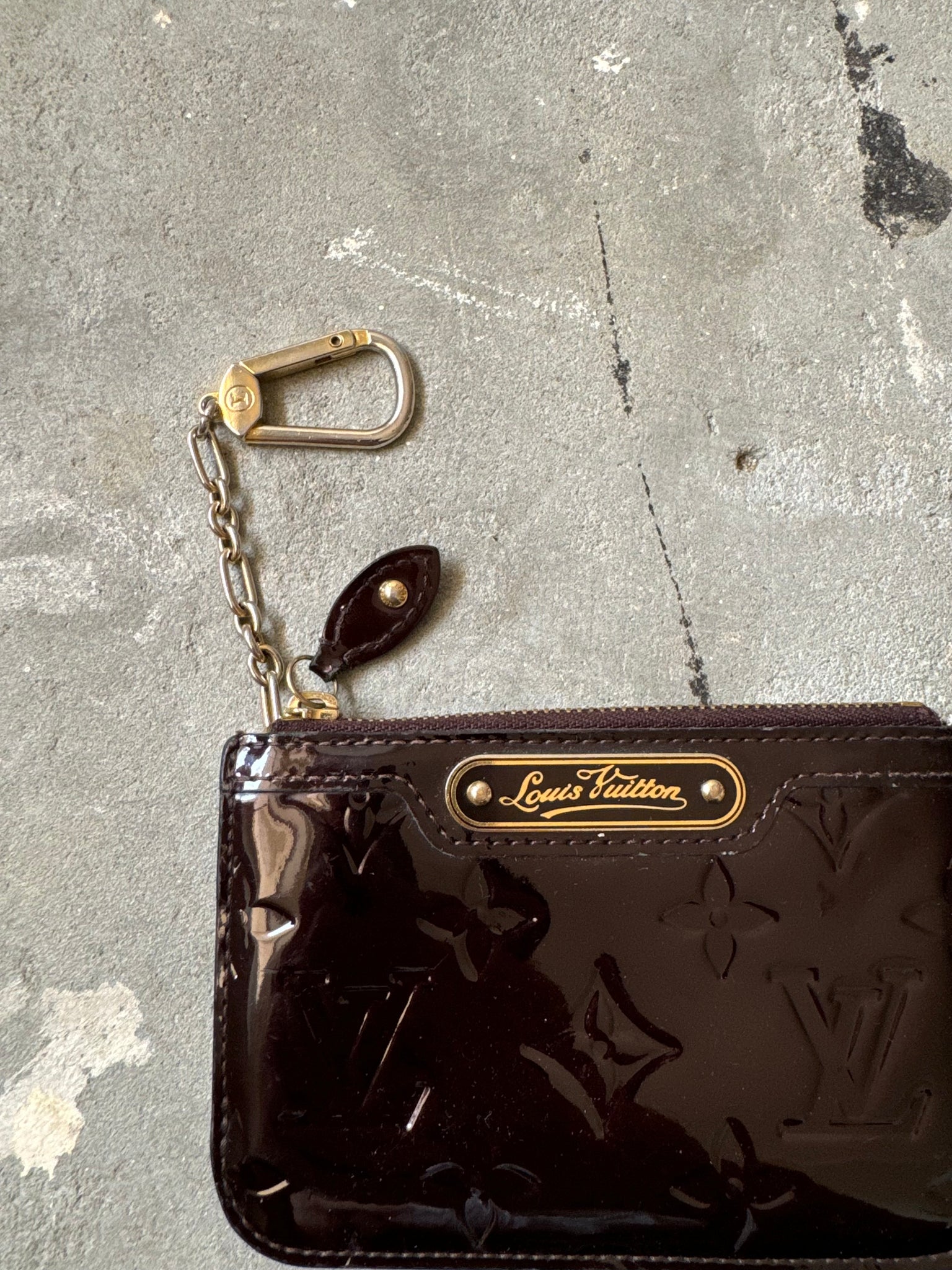 Louis Vuitton Vernis Pochette Coin Case Amethyst
