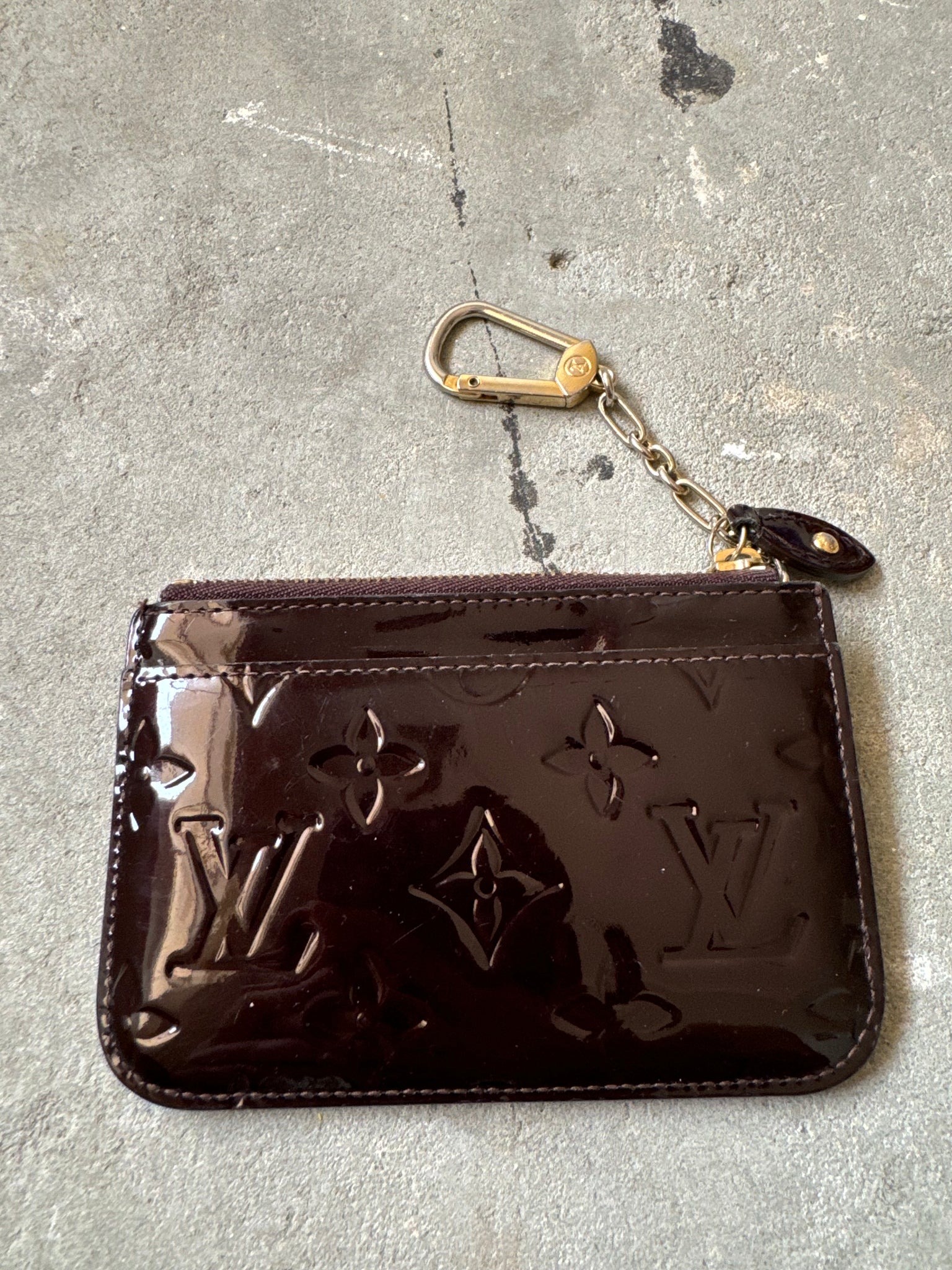 Louis Vuitton Vernis Pochette Coin Case Amethyst