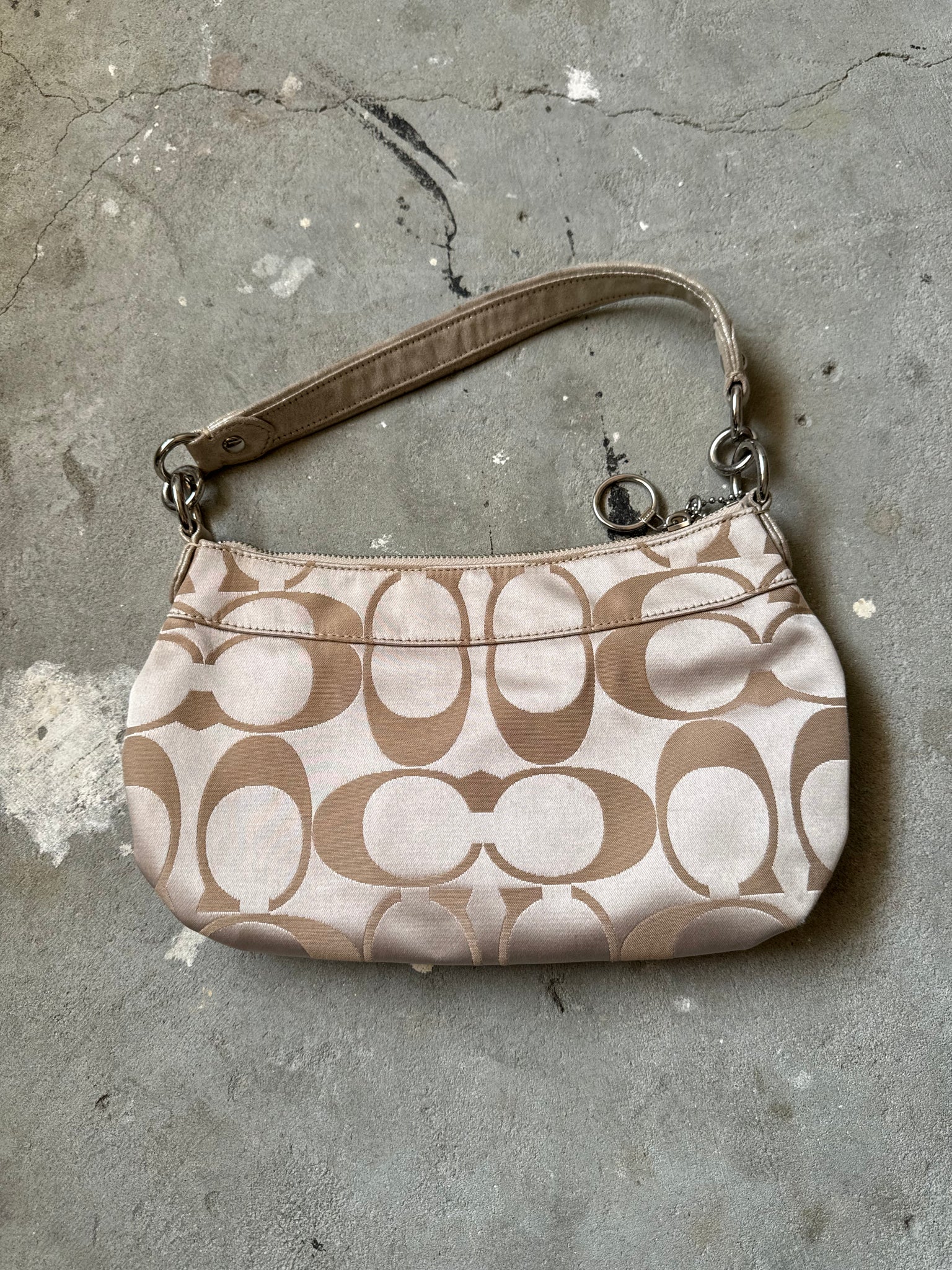 Coach Signature Hand Bag Beige/Cream