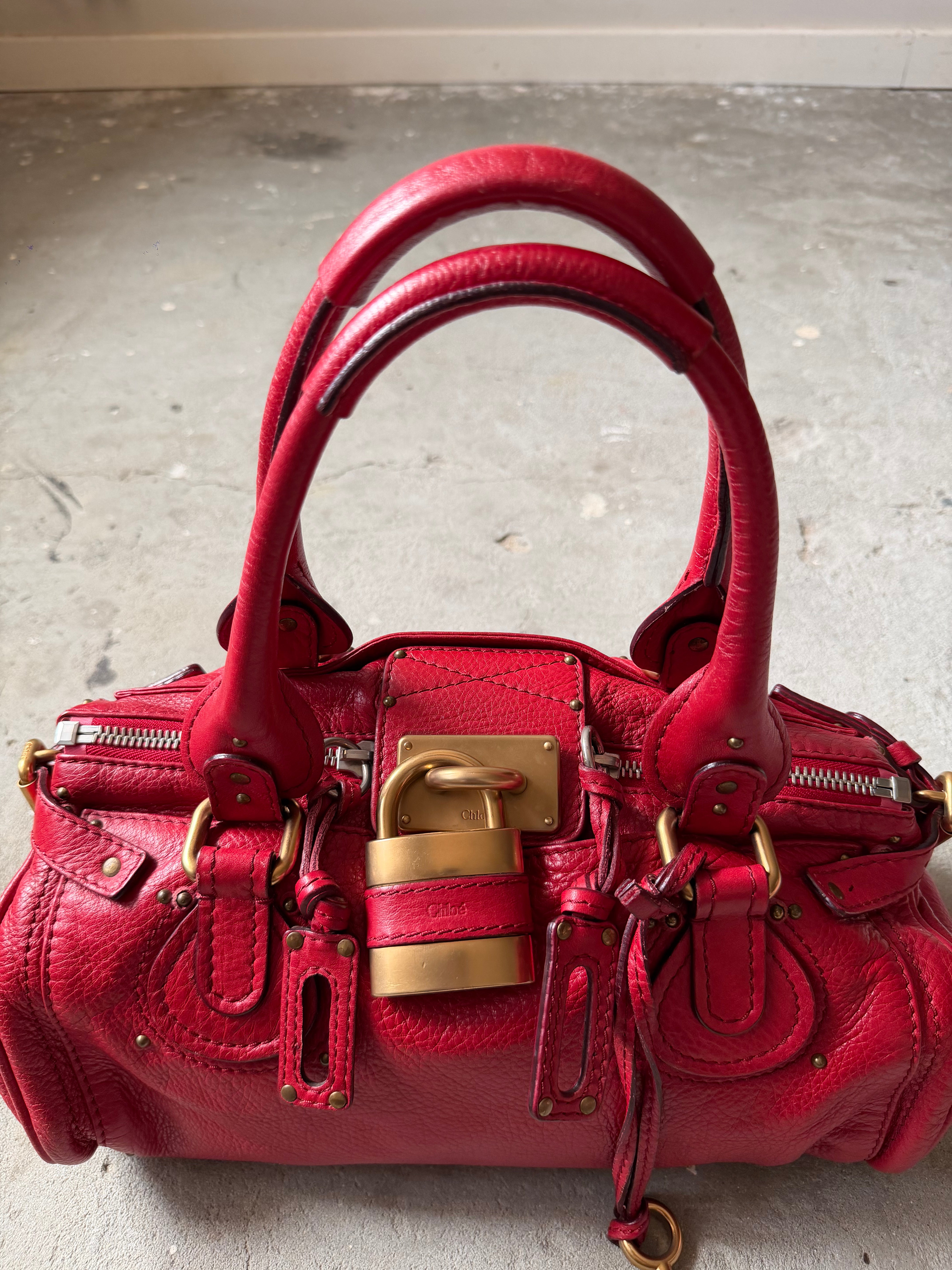 Chloe Paddington Shoulder Bag Red – Curated by Charbel