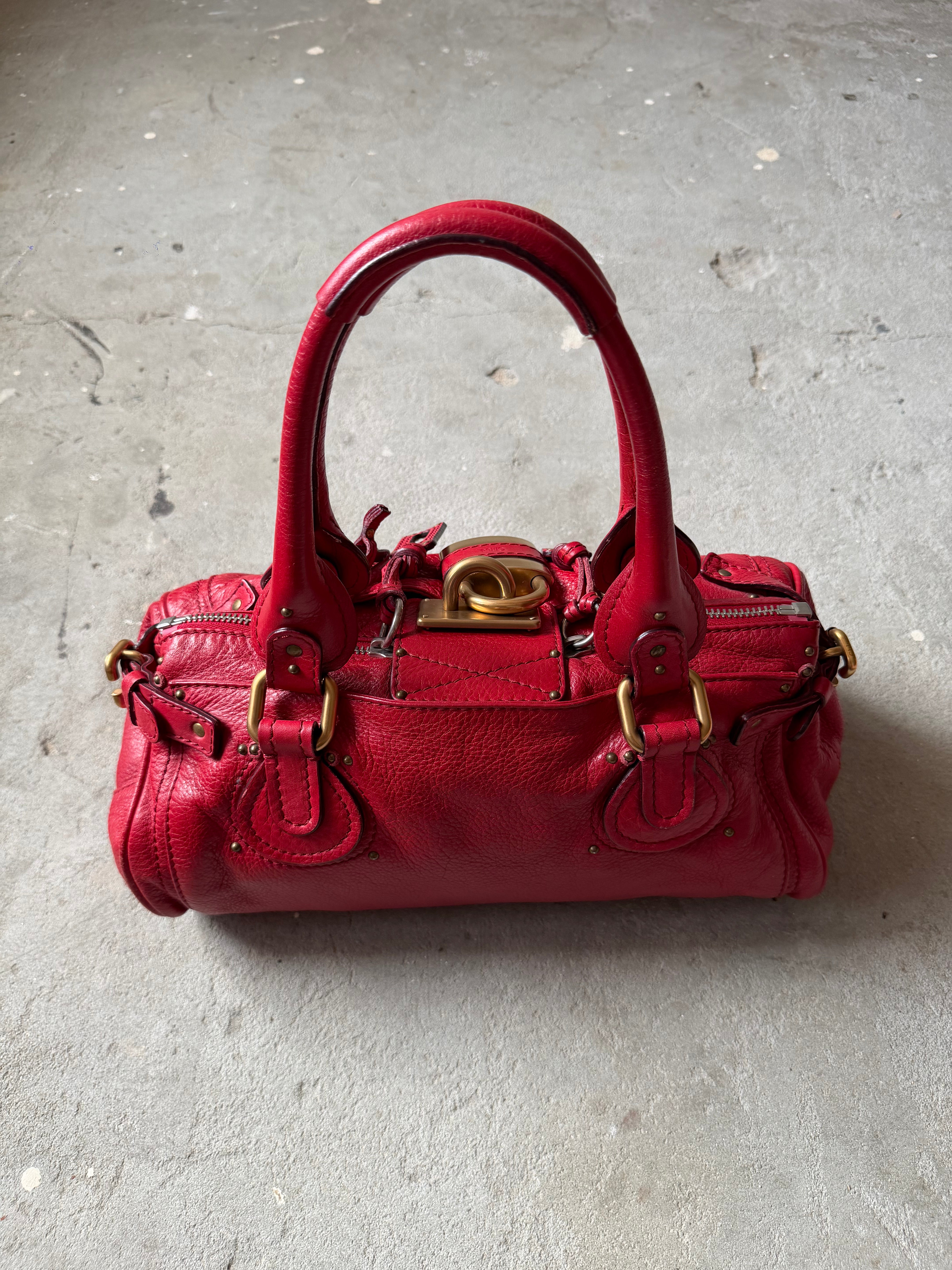 Chloe Paddington Shoulder Bag Red – Curated by Charbel