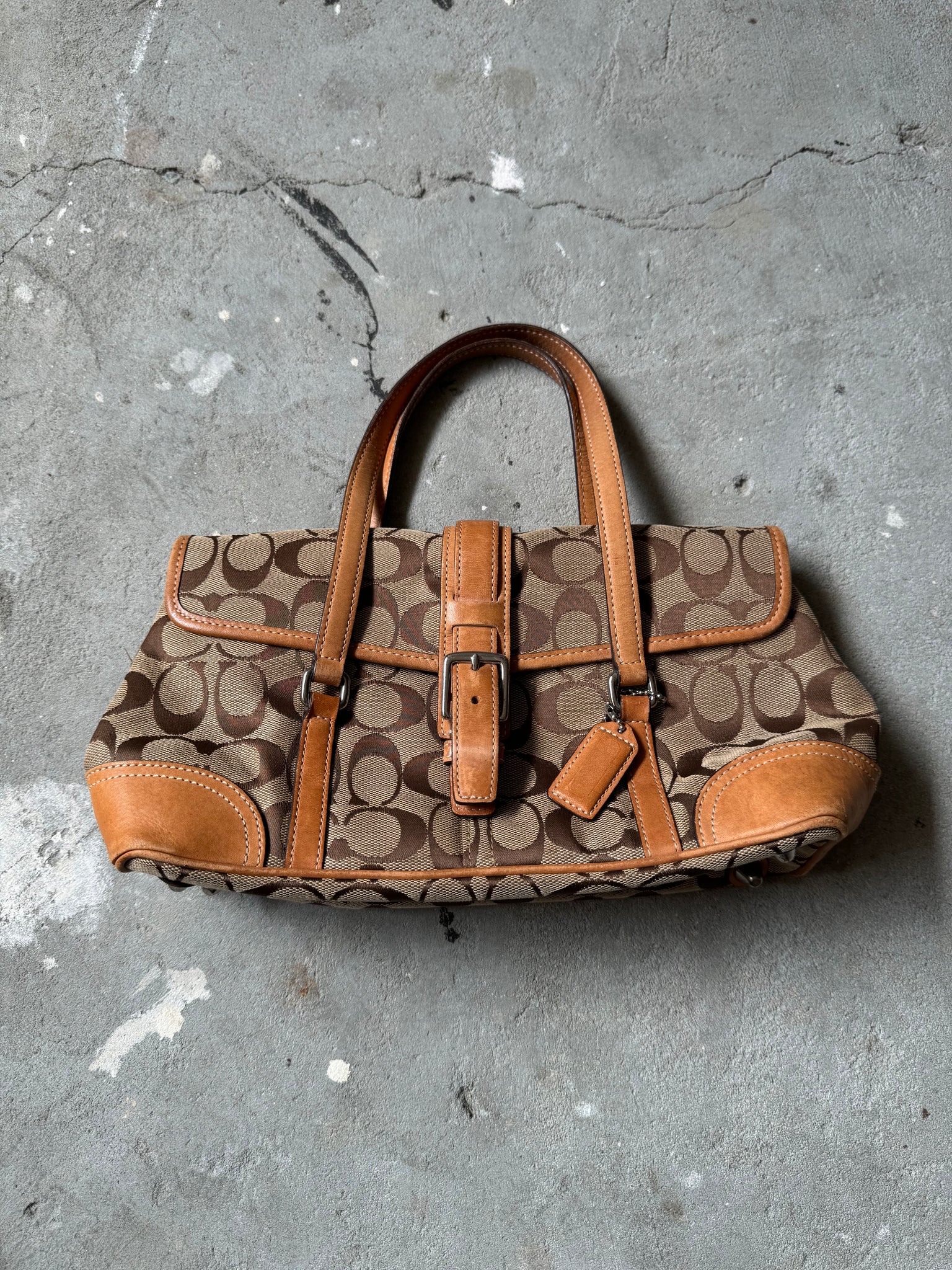 Coach Hamilton Hobo Hand Bag Beige (FREE)
