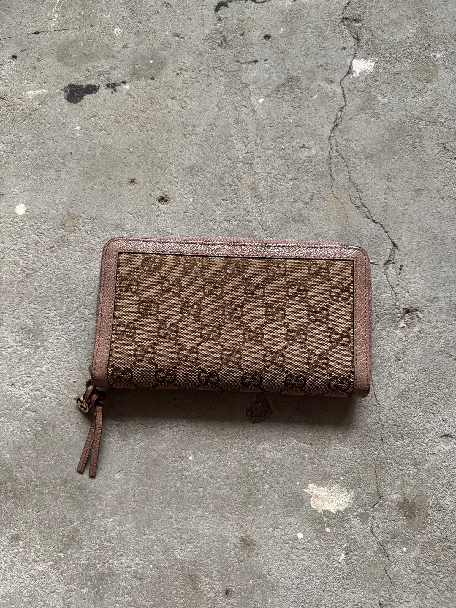 Gucci GG Monogram Long Wallet Beige