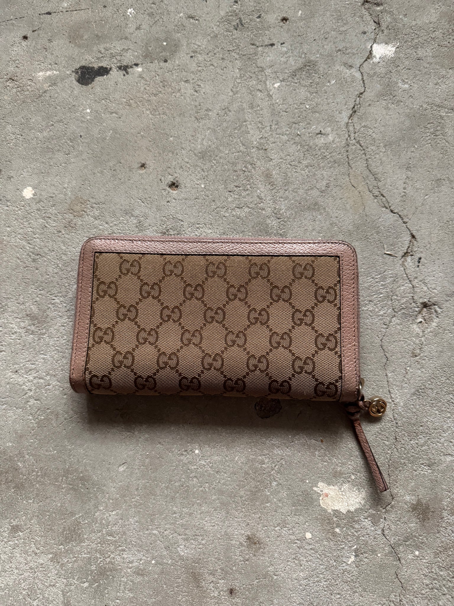 Gucci GG Monogram Long Wallet Beige