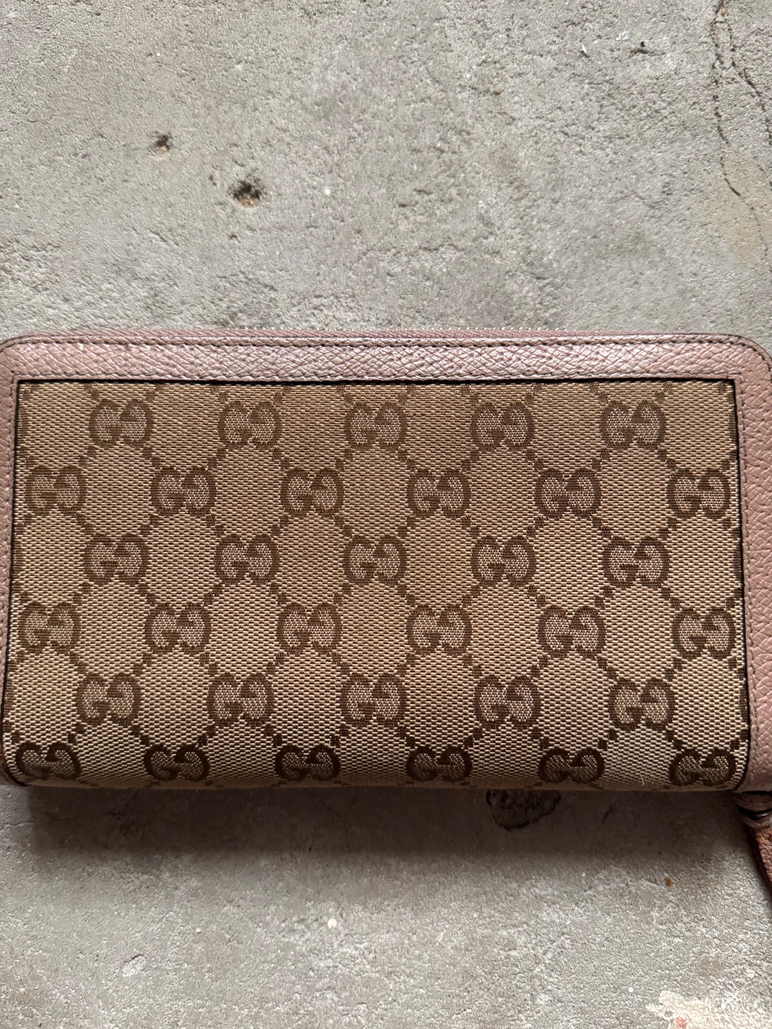 Gucci GG Monogram Long Wallet Beige
