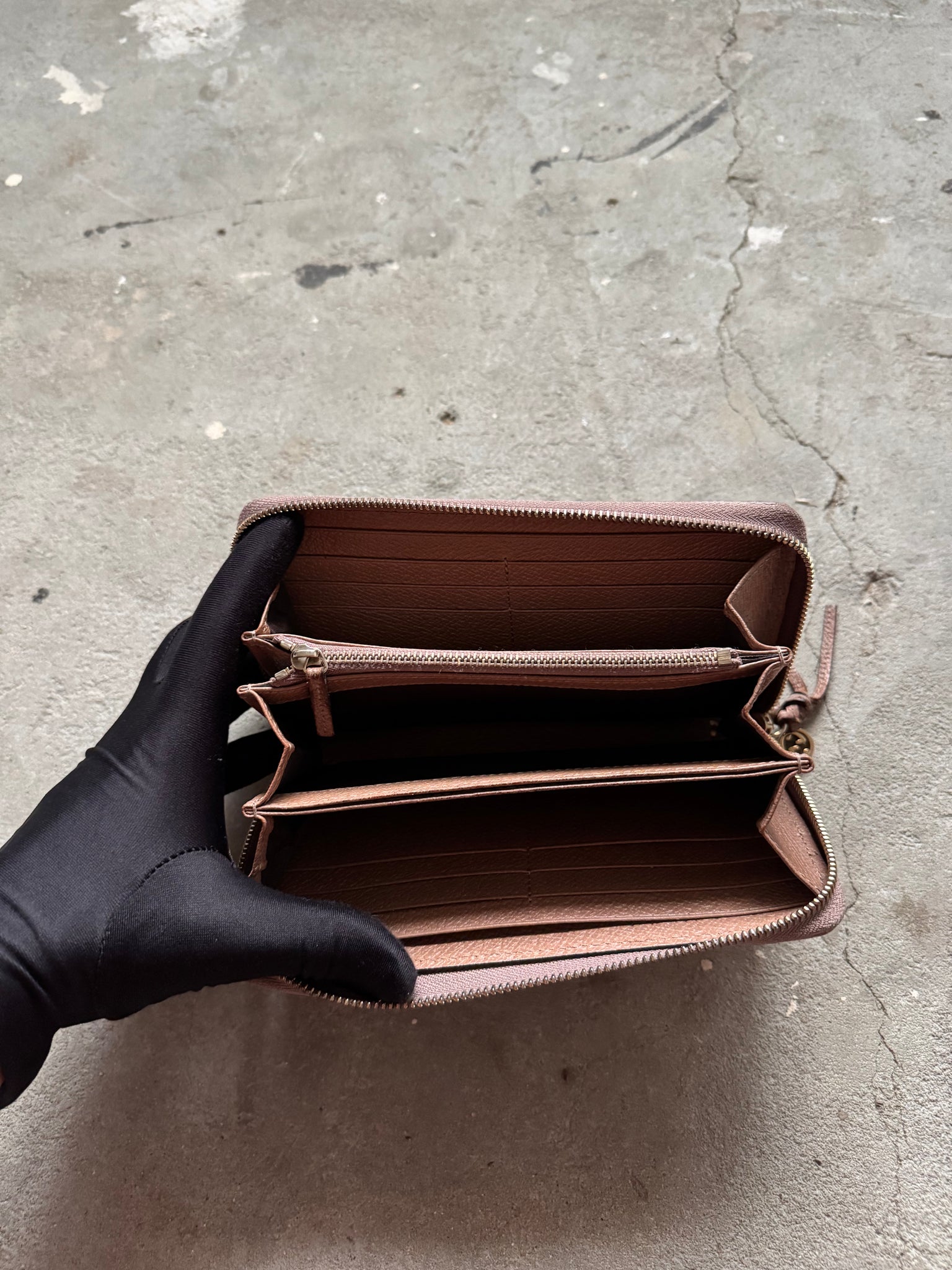 Gucci GG Monogram Long Wallet Beige