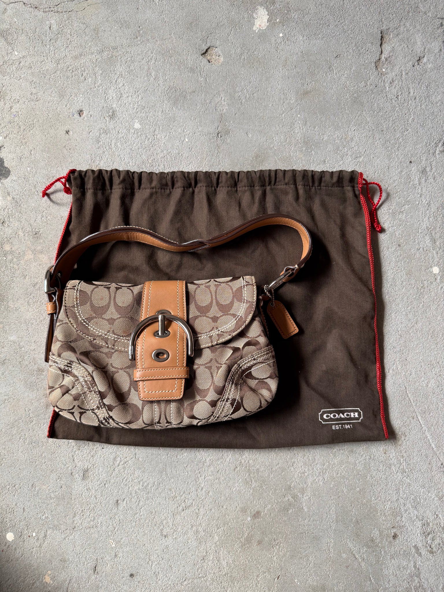 Coach Signature Soho Buckle Shoulder Bag Brown – Curated by Charbel