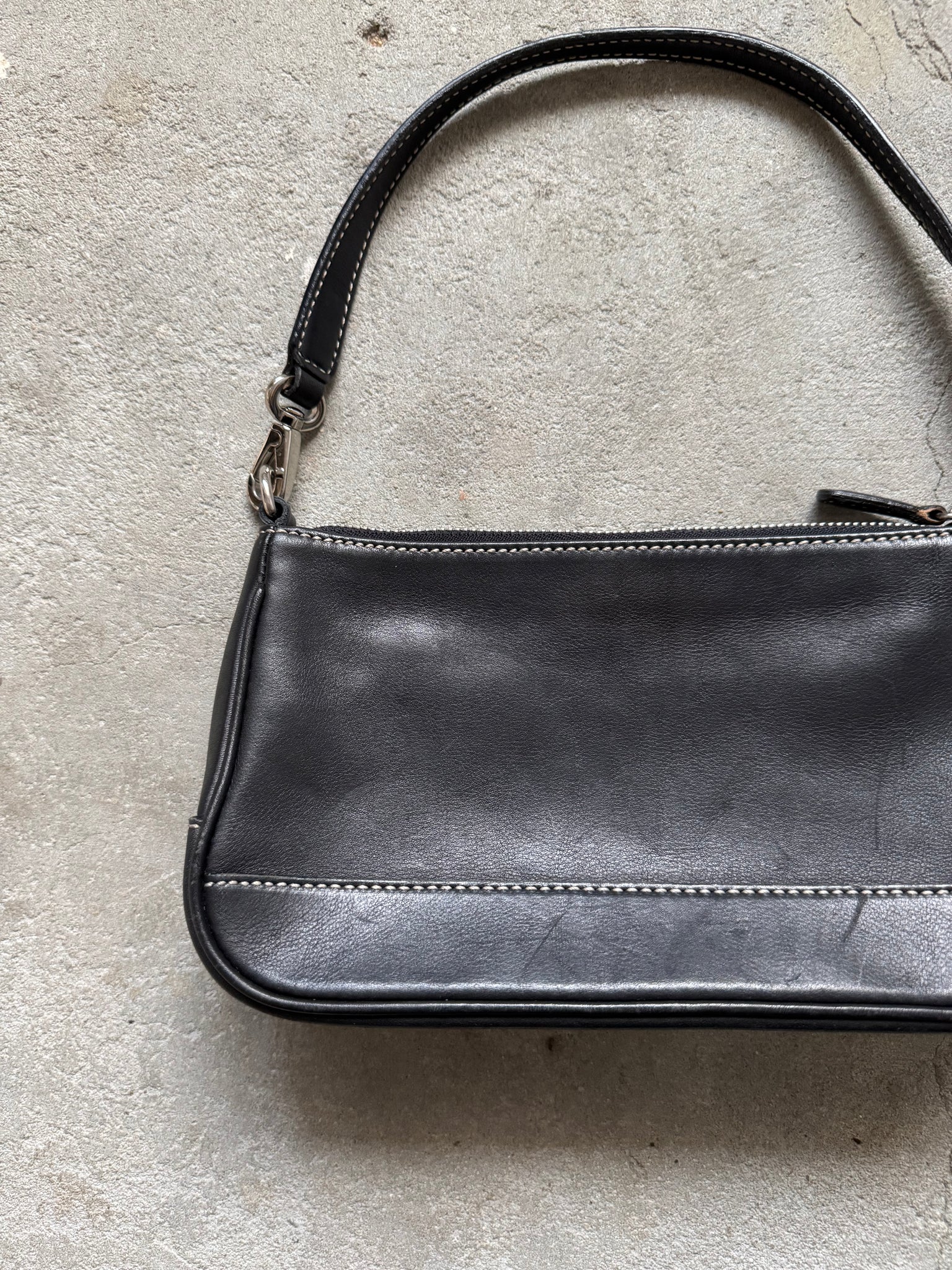 Coach Y2K Demi Leather Shoulder Bag Black