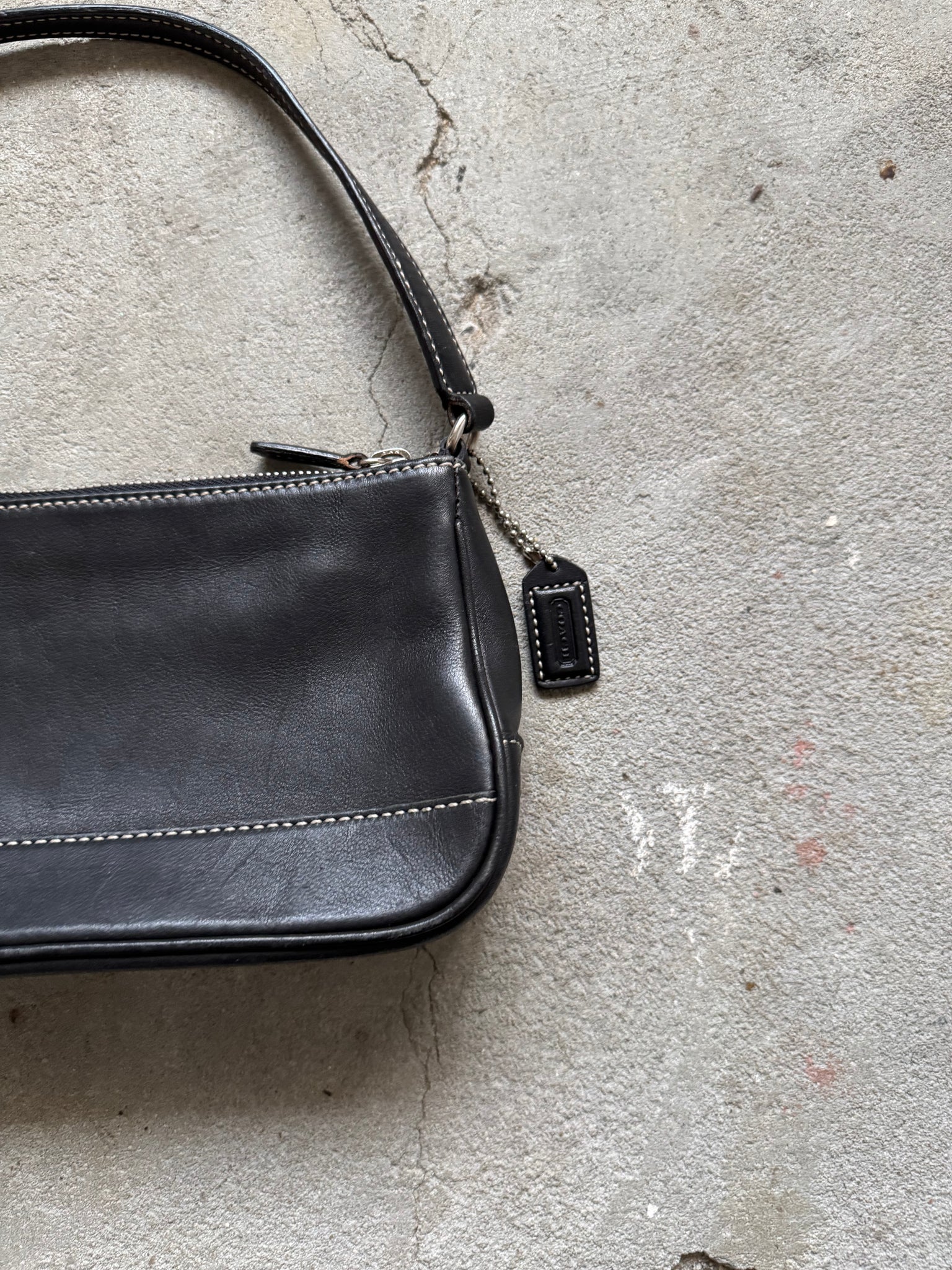 Coach Y2K Demi Leather Shoulder Bag Black