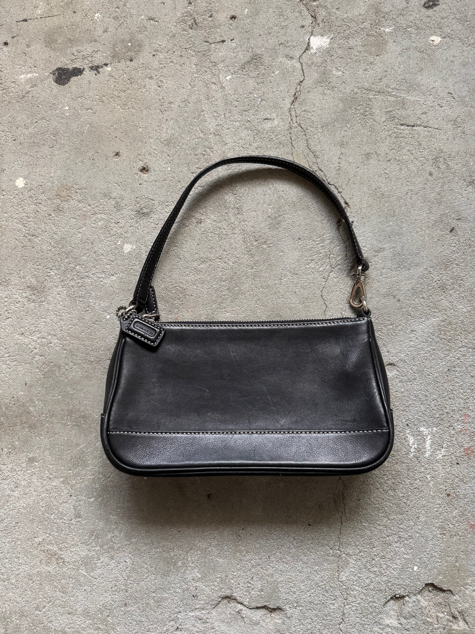 Coach Y2K Demi Leather Shoulder Bag Black