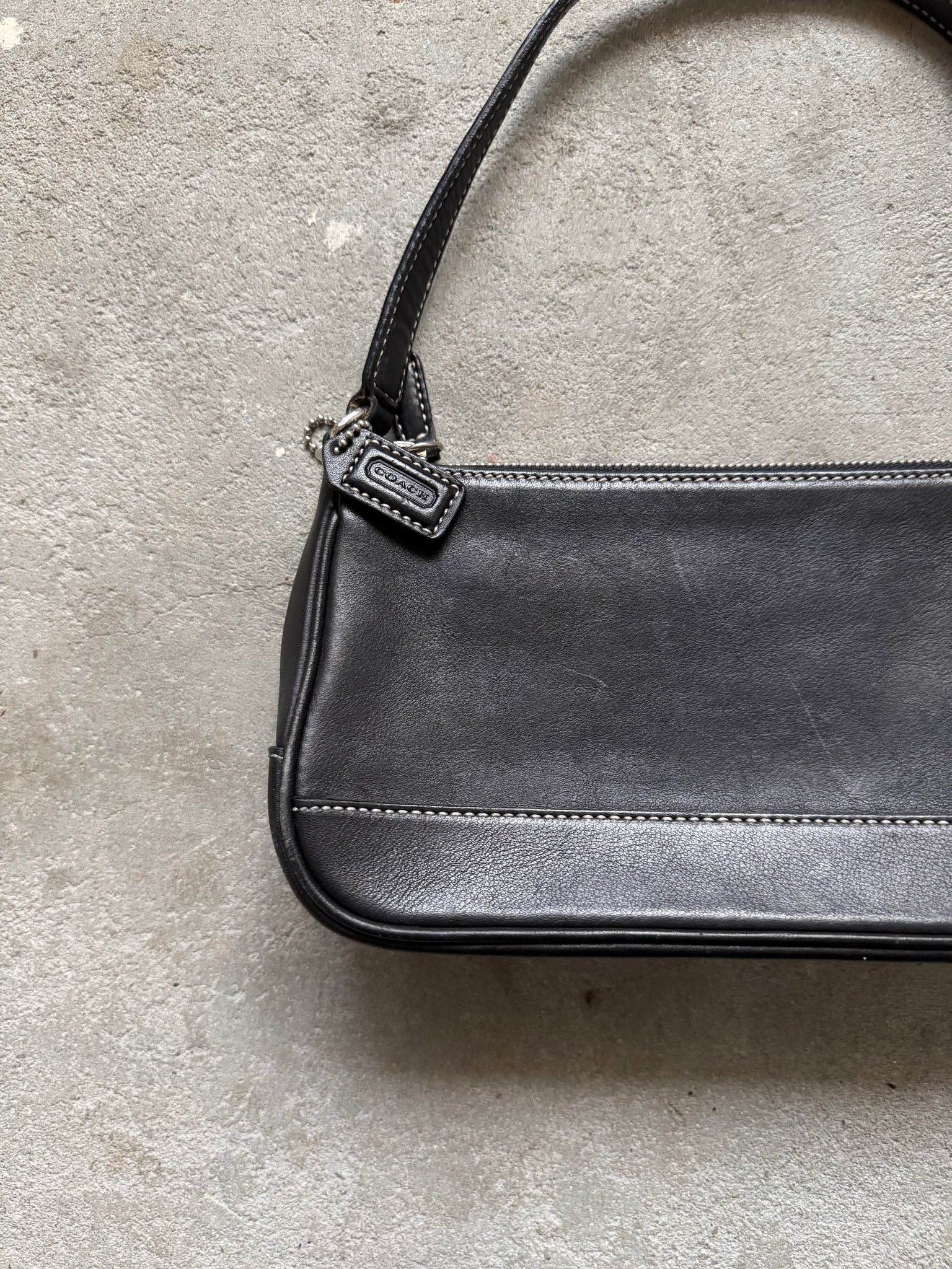Coach Y2K Demi Leather Shoulder Bag Black