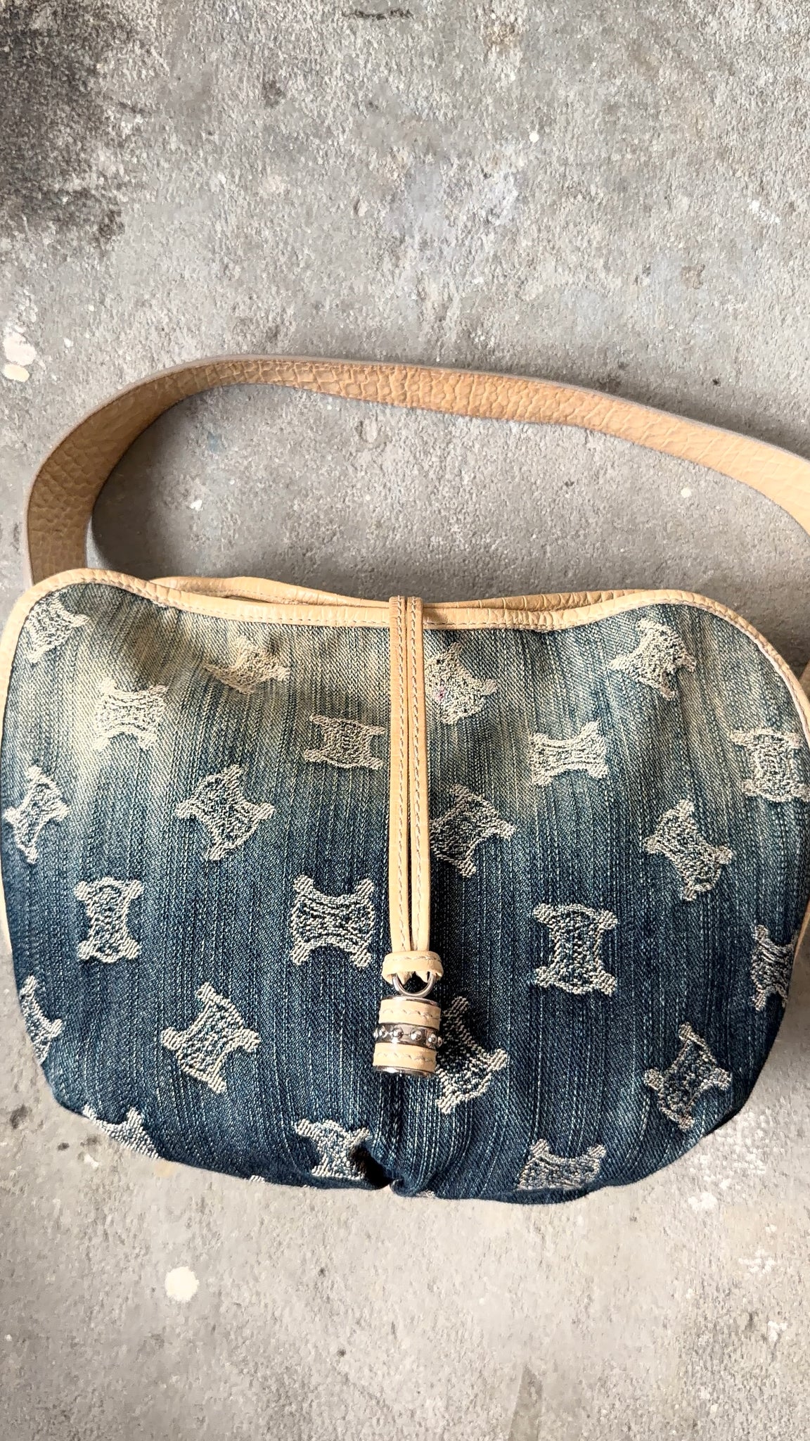 Celine Macadam Bittersweet Denim Shoulder Bag Gradient