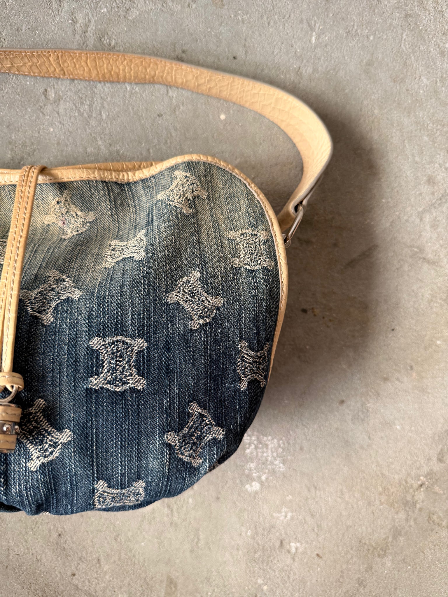 Celine Macadam Bittersweet Denim Shoulder Bag Gradient