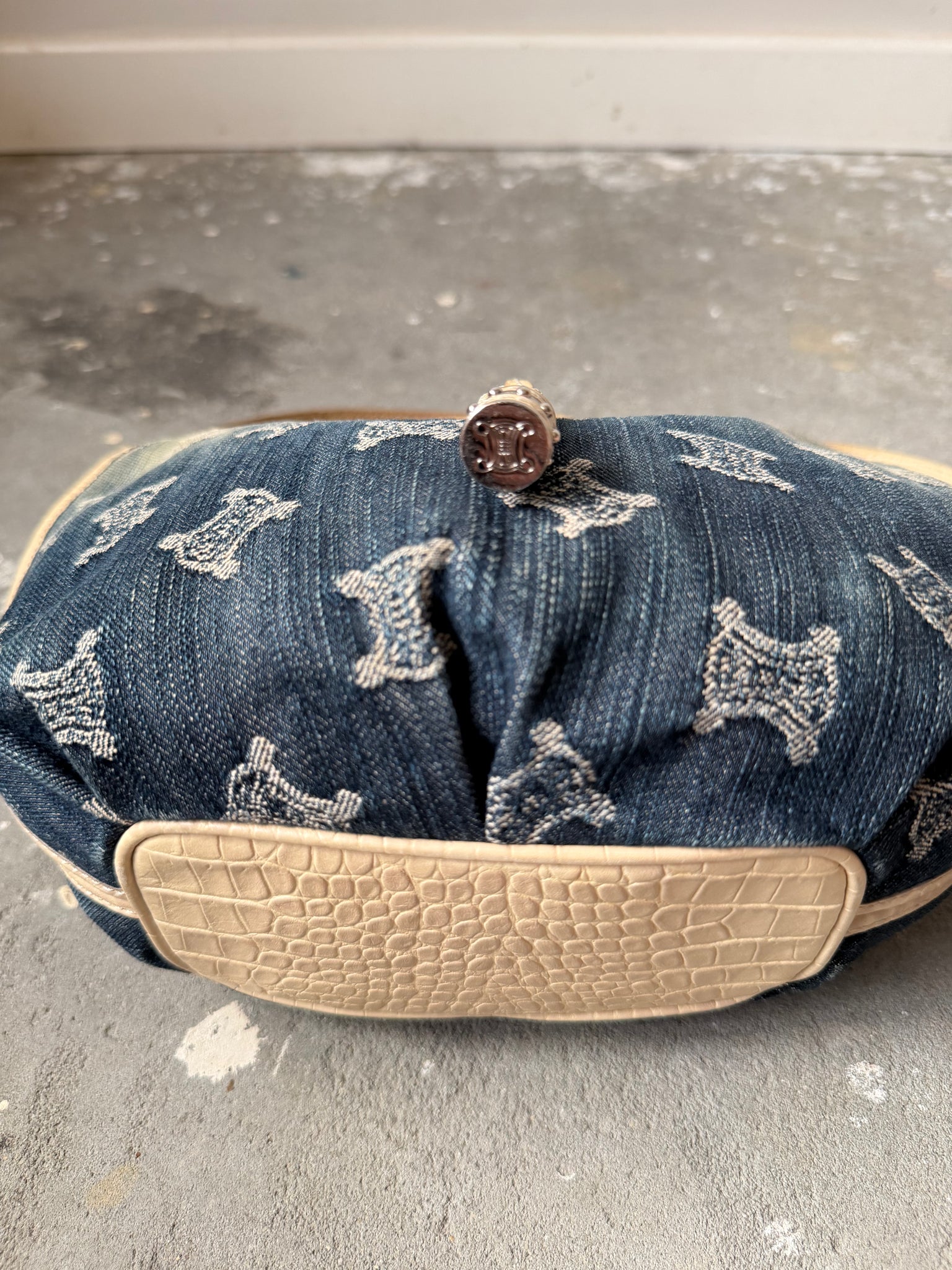 Celine Macadam Bittersweet Denim Shoulder Bag Gradient