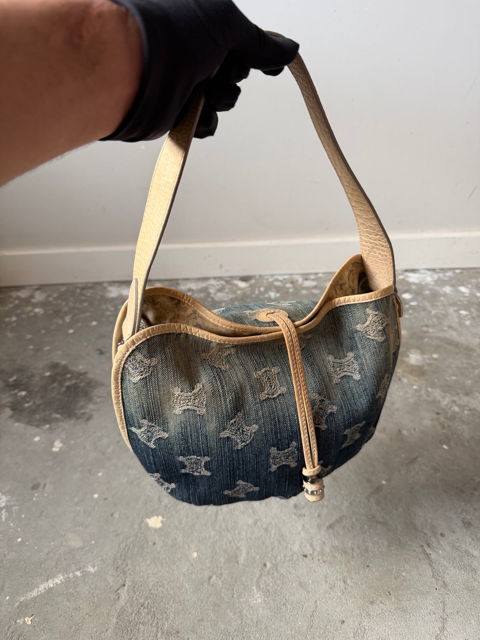 Celine Macadam Bittersweet Denim Shoulder Bag Gradient