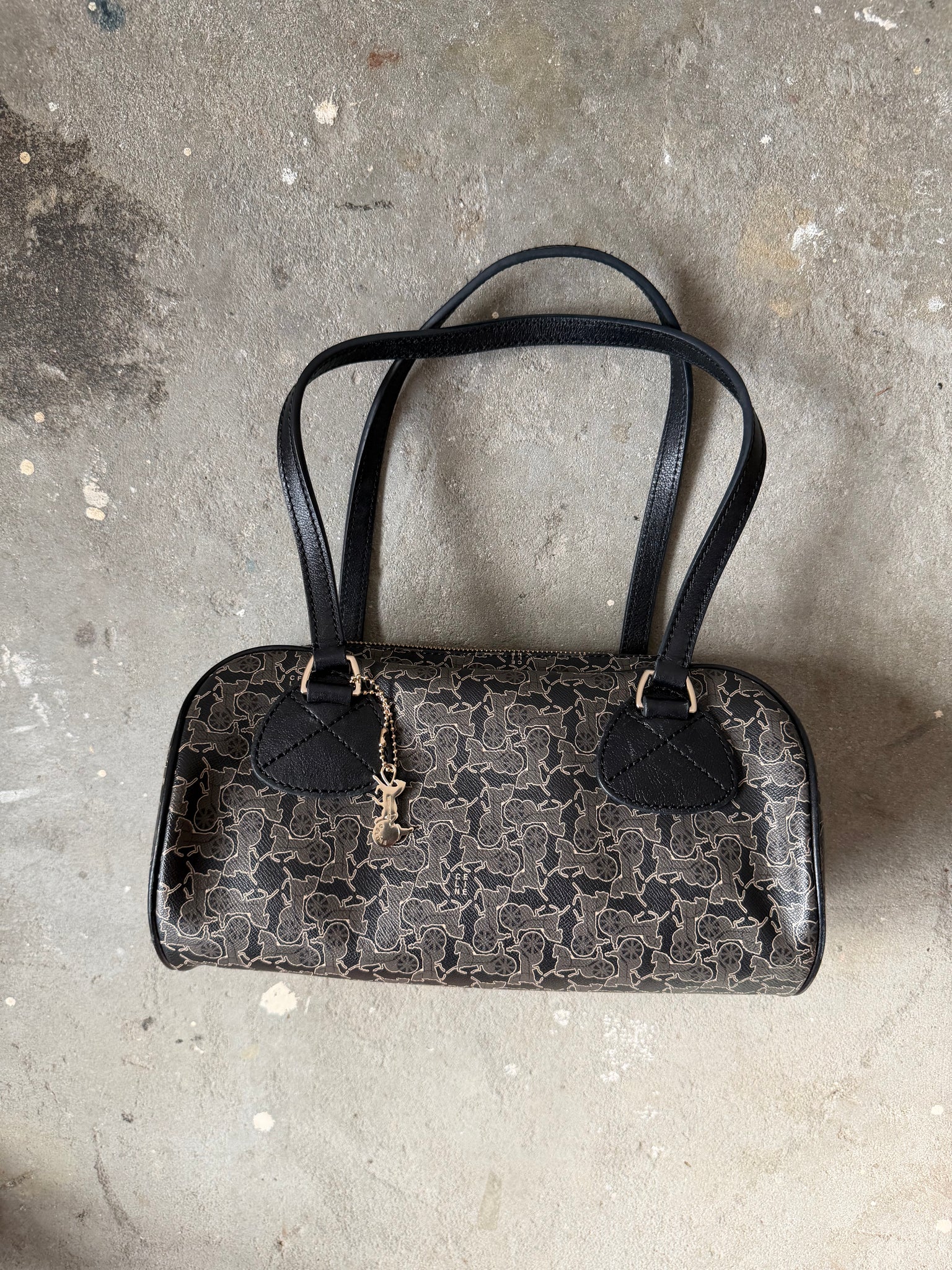 Celine Horse Carriage Boston Bag Black/Grey