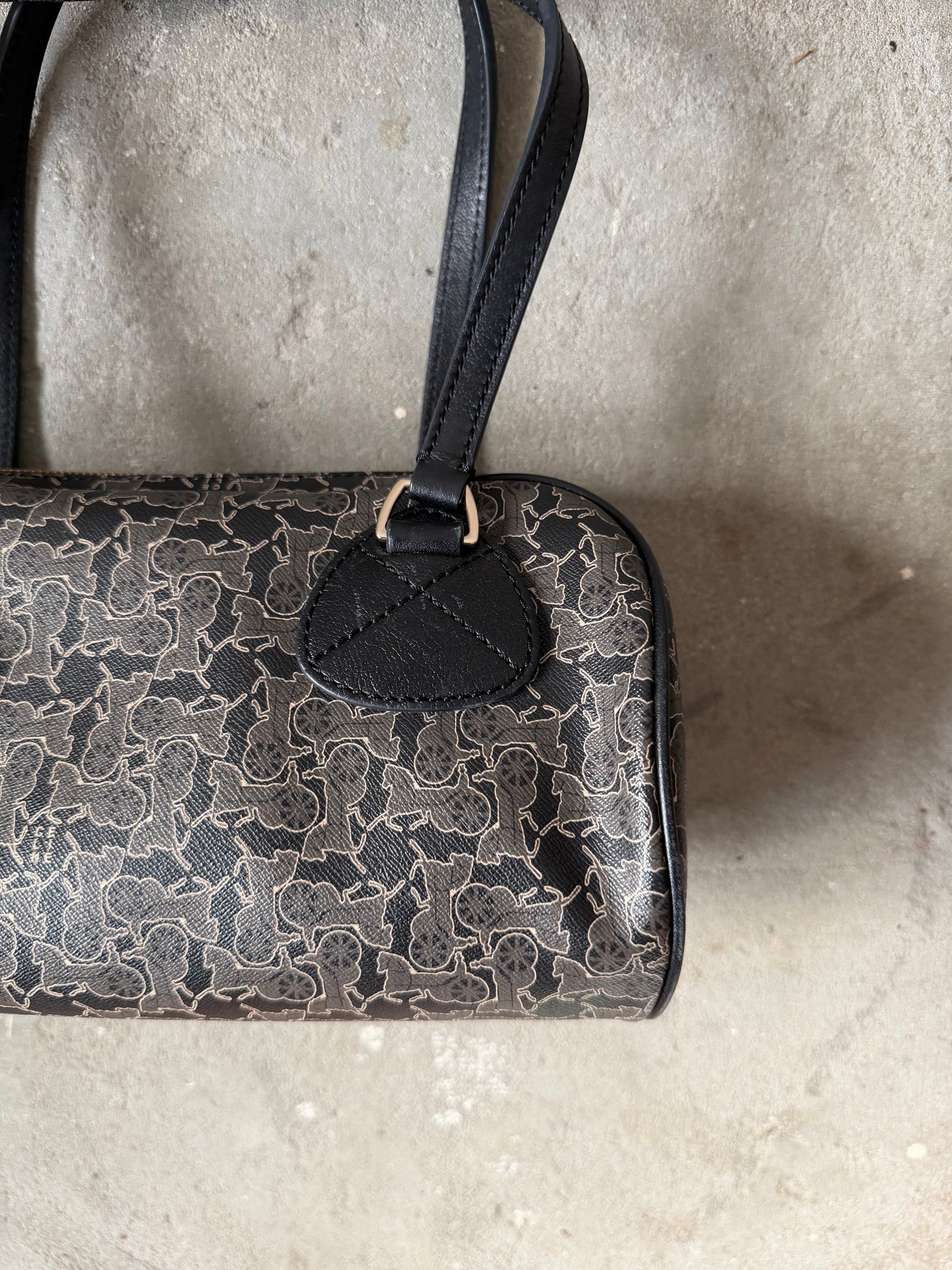 Celine Horse Carriage Boston Bag Black/Grey