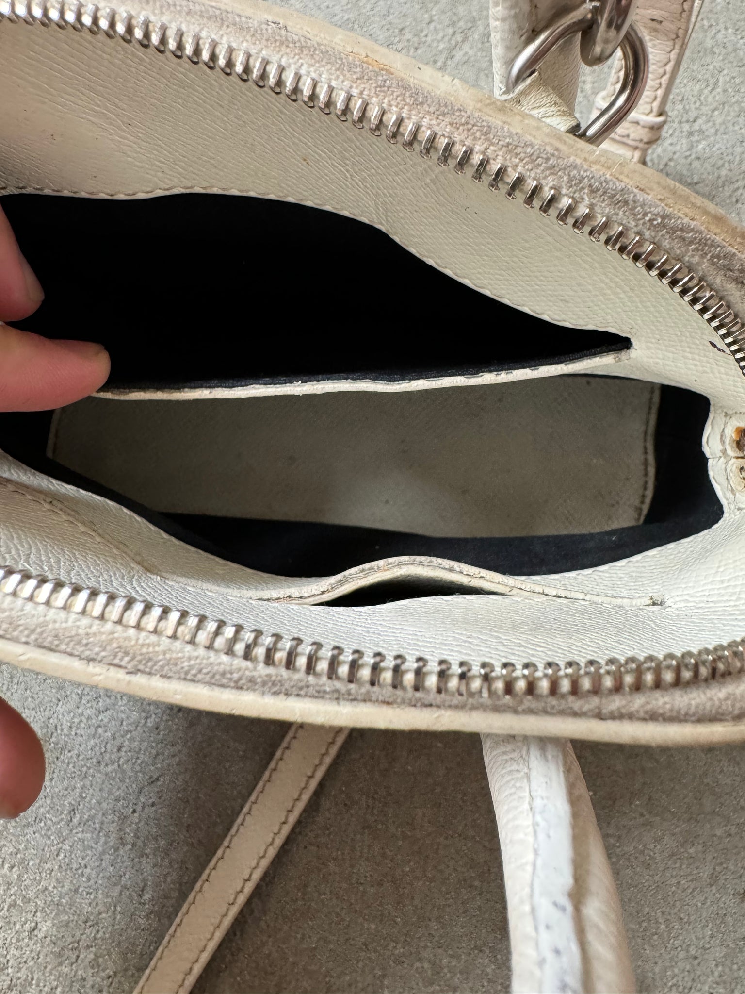 Balenciaga Graffiti Ville Shoulder Bag XXS White
