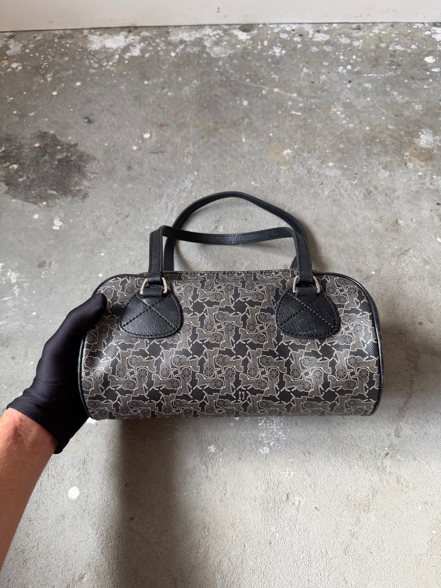 Celine Horse Carriage Boston Bag Black/Grey