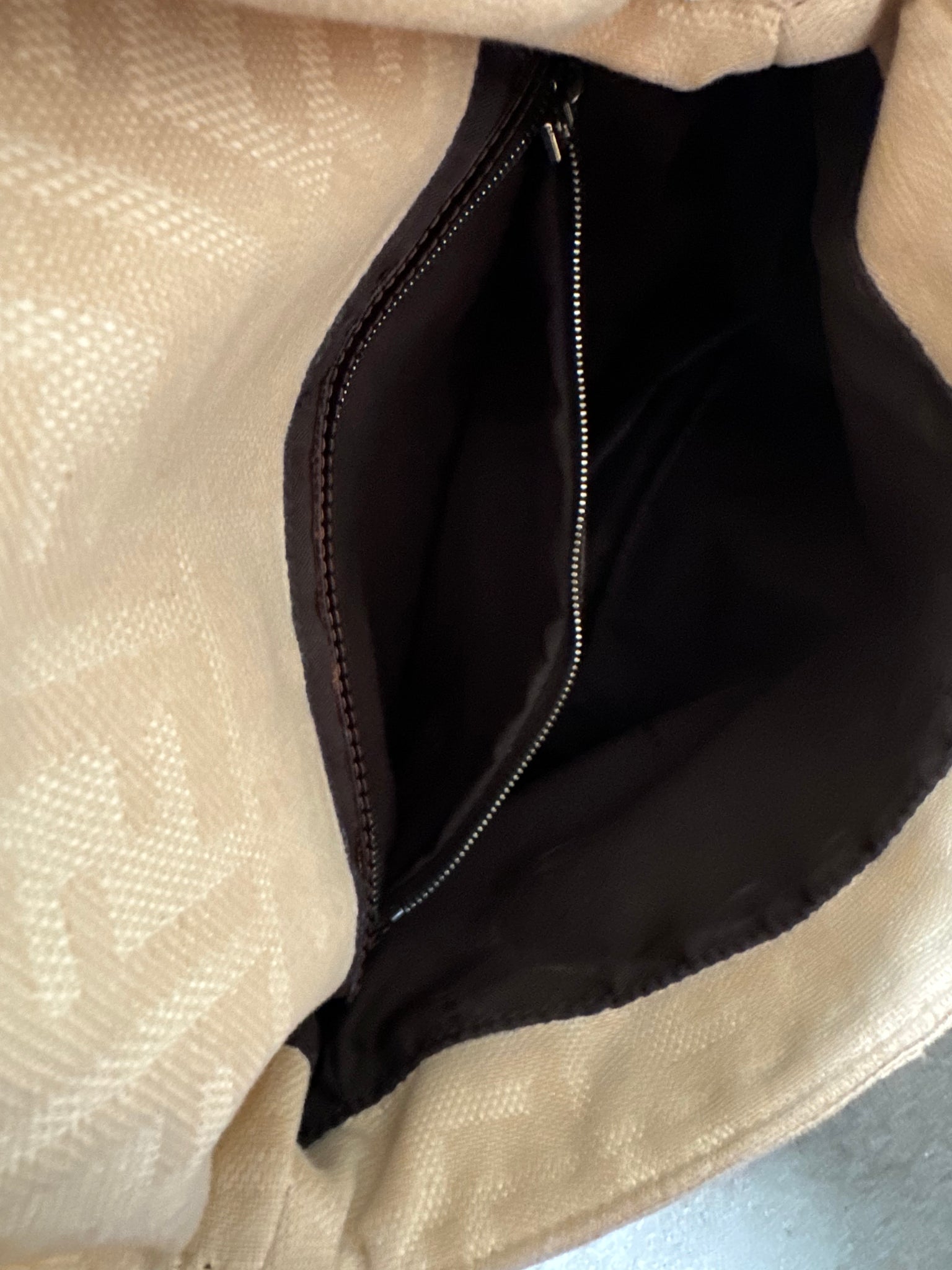Fendi Mama Baguette Bag Canvas Beige